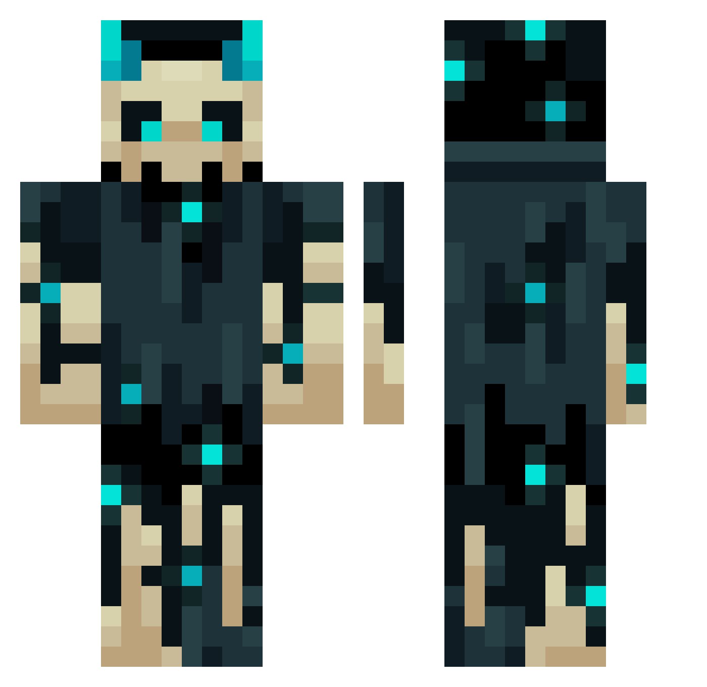 Sr_Gui Minecraft skin, front and back view