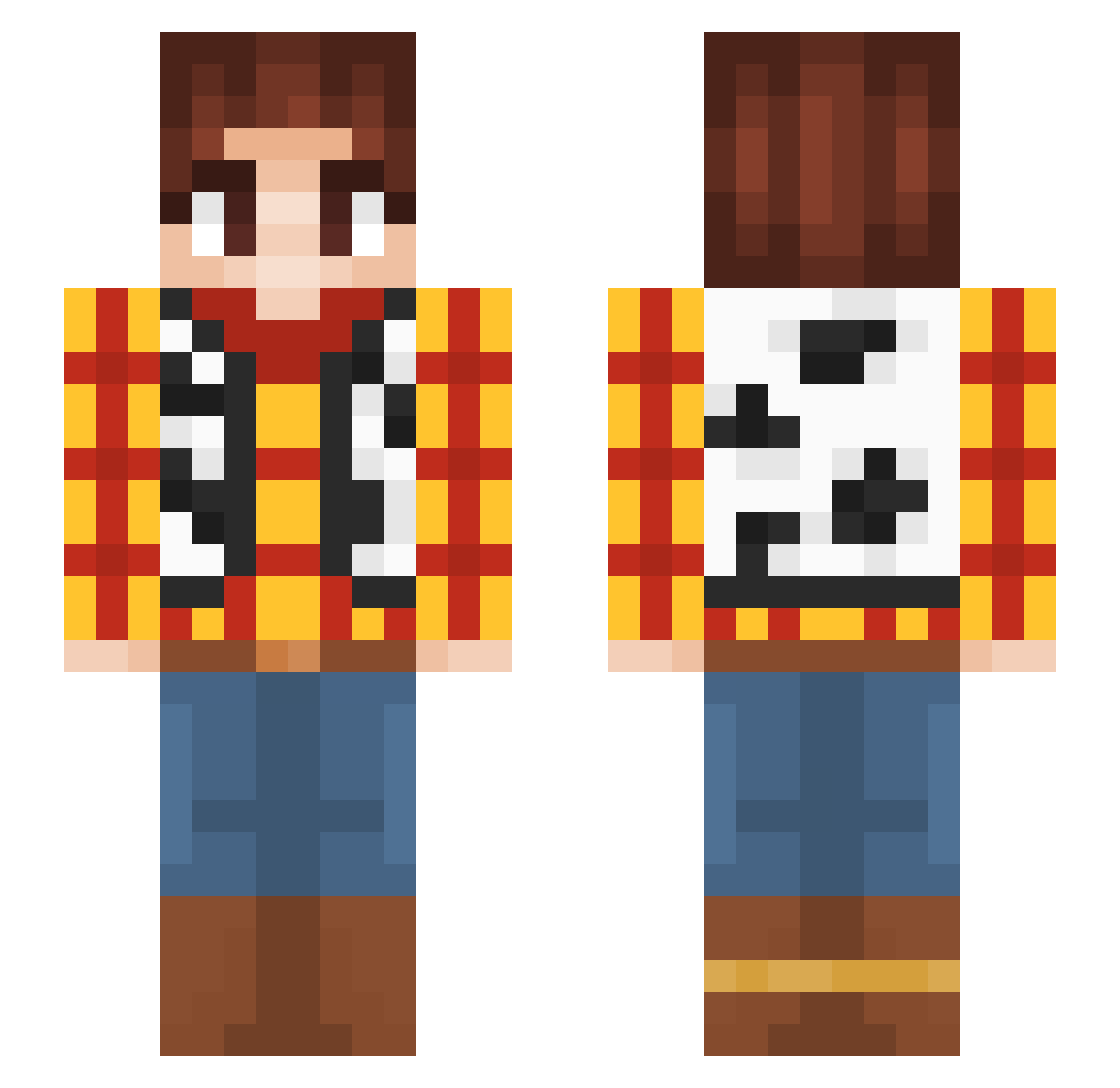 Carlos_el_duro Minecraft skin, front and back view