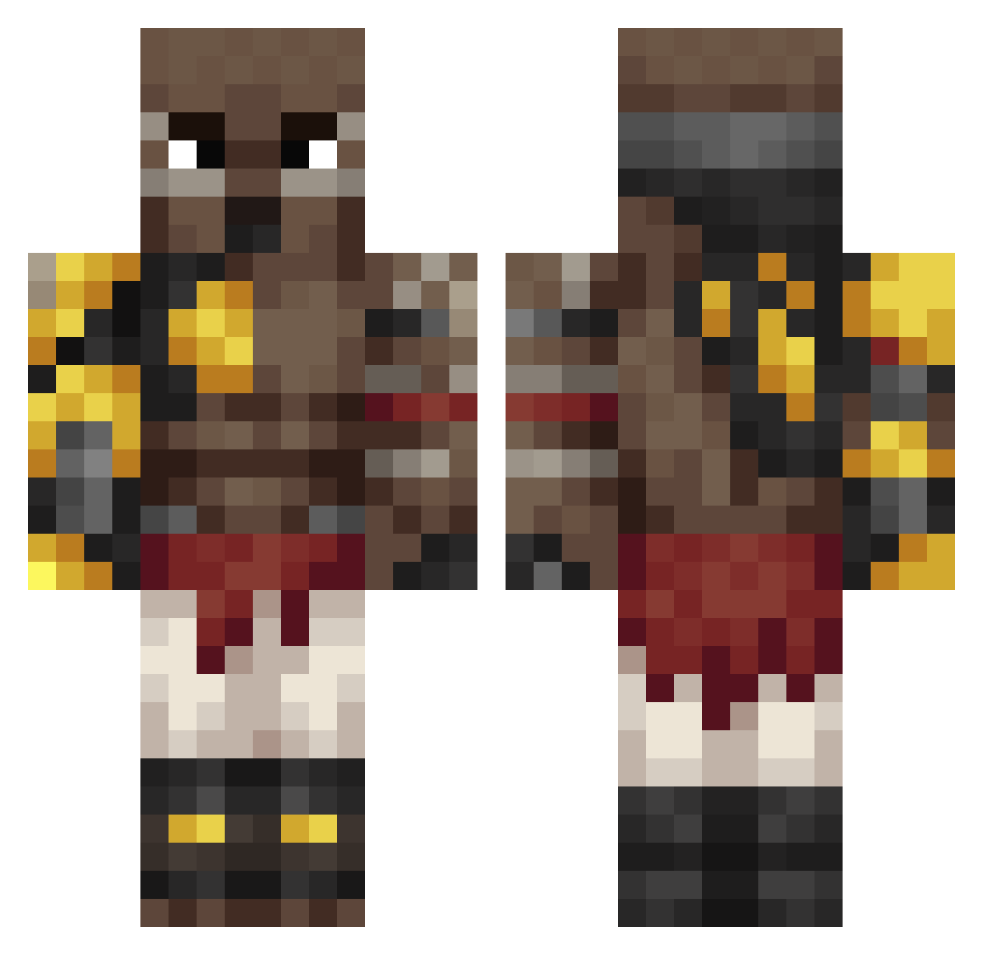 OMGssg Minecraft skin, front and back view
