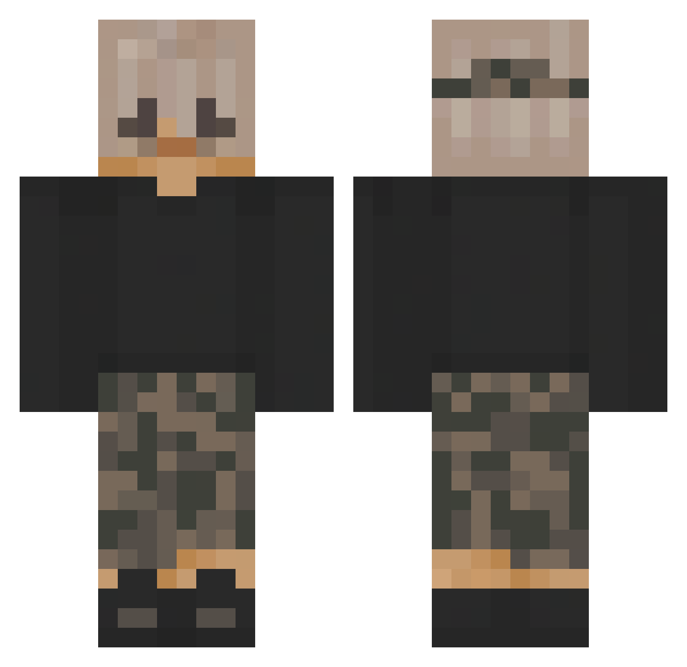 SteevMa_ Minecraft skin, front and back view