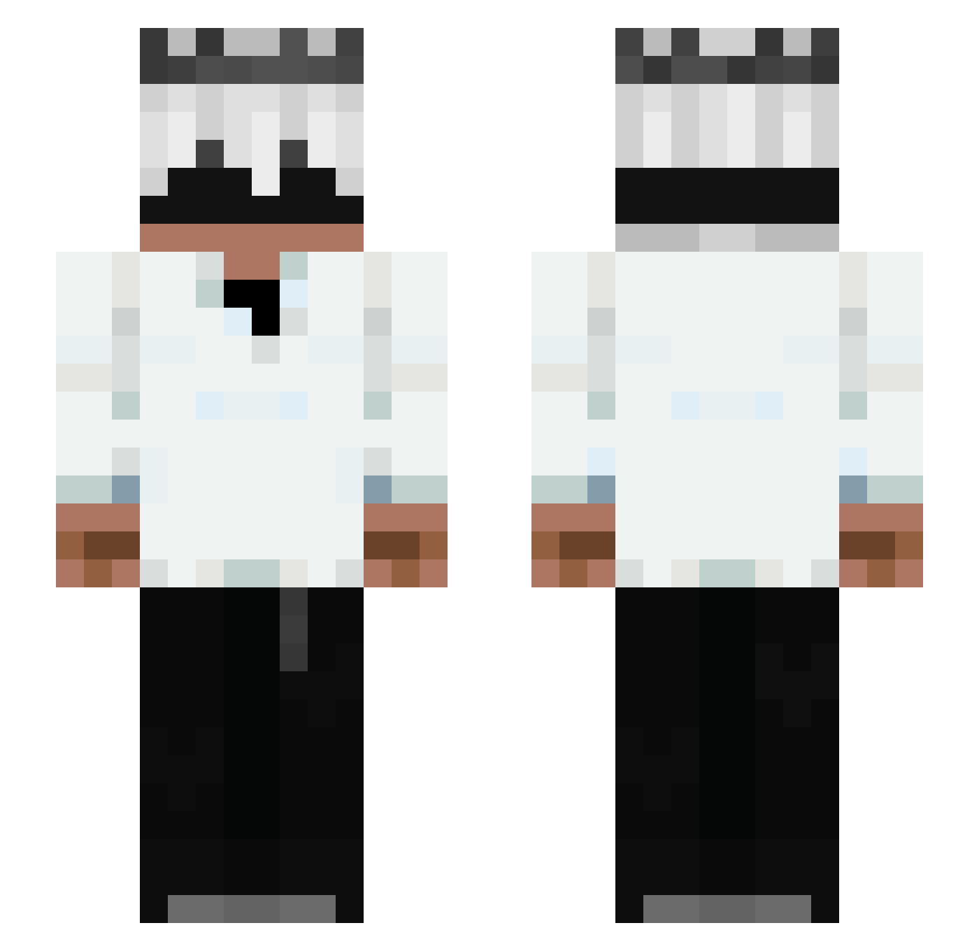 TripleRen Minecraft skin, front and back view
