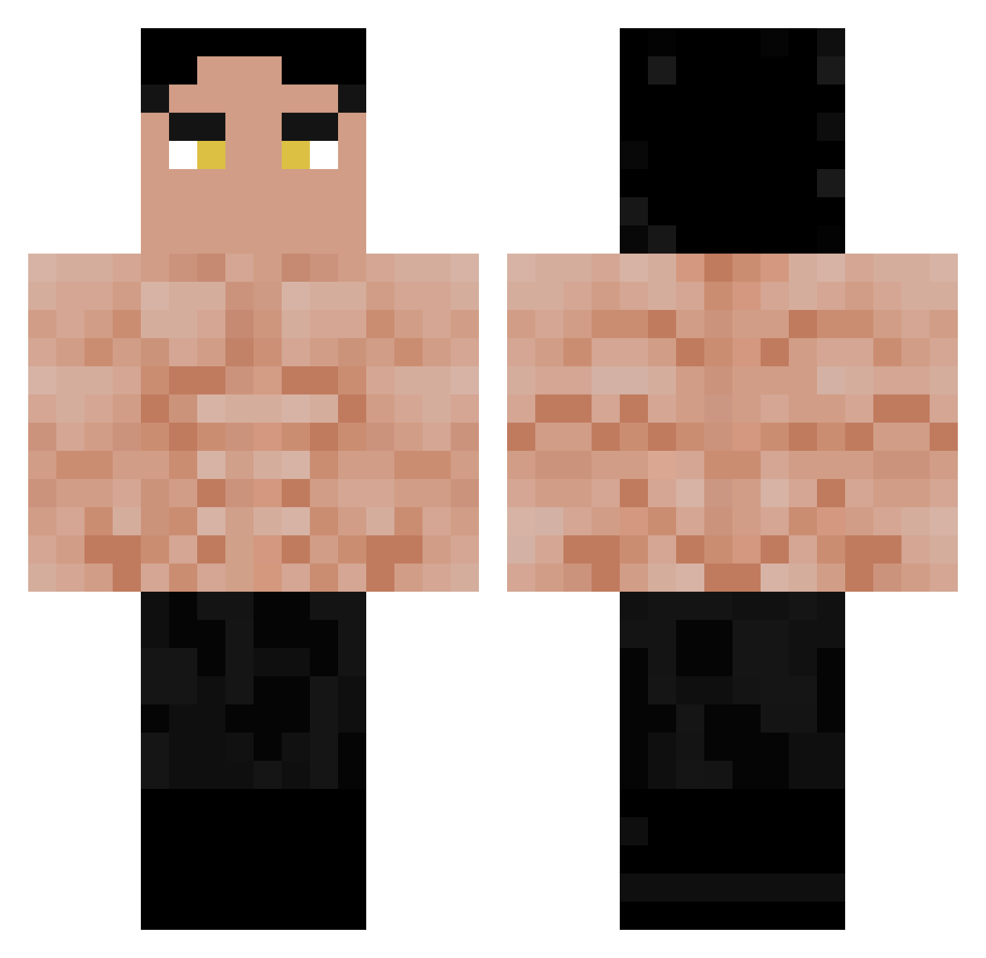 WOLF152341 Minecraft skin, front and back view