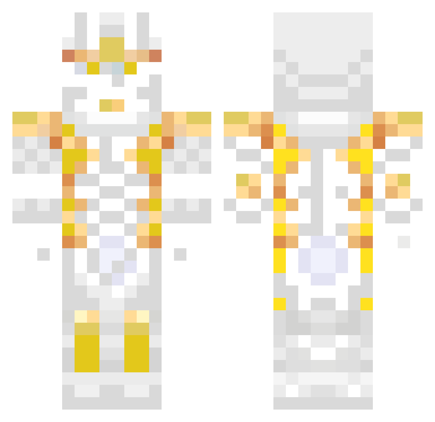 Jessicagigion Minecraft skin, front and back view