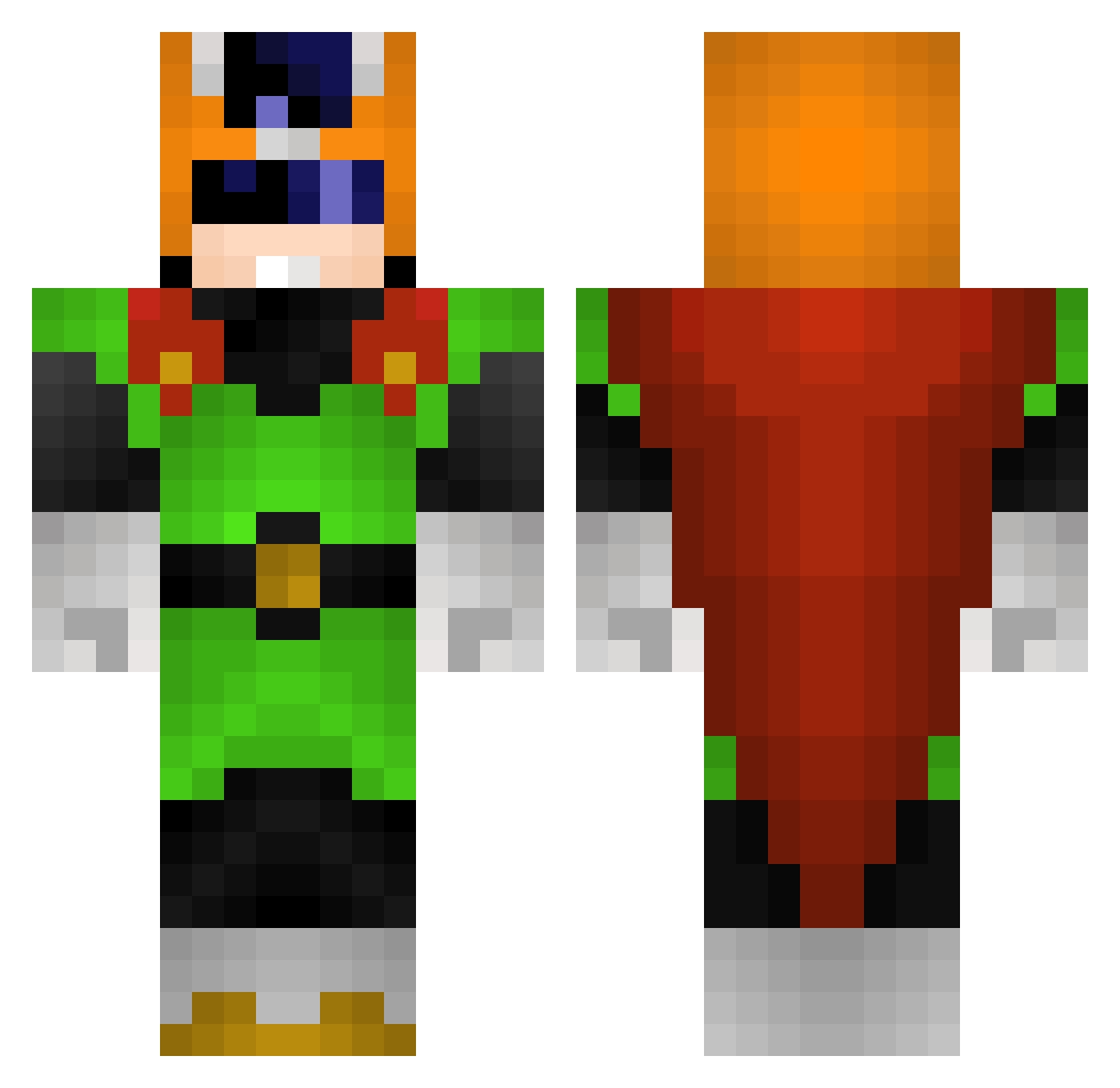 SenpaiHunters Minecraft skin, front and back view