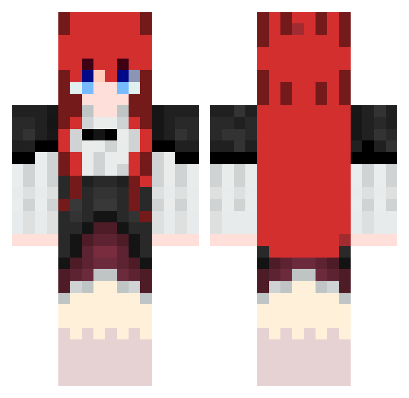 narukamiDasilva Minecraft skin, front and back view
