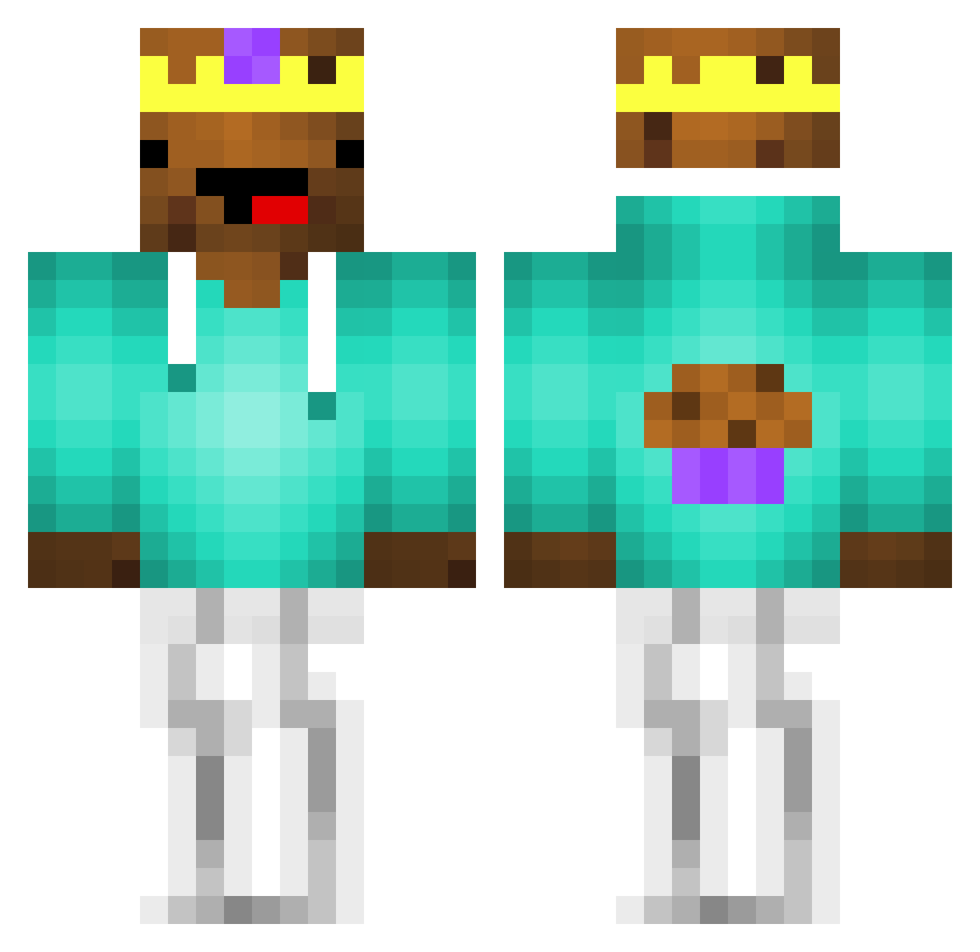 kirua31 Minecraft skin, front and back view