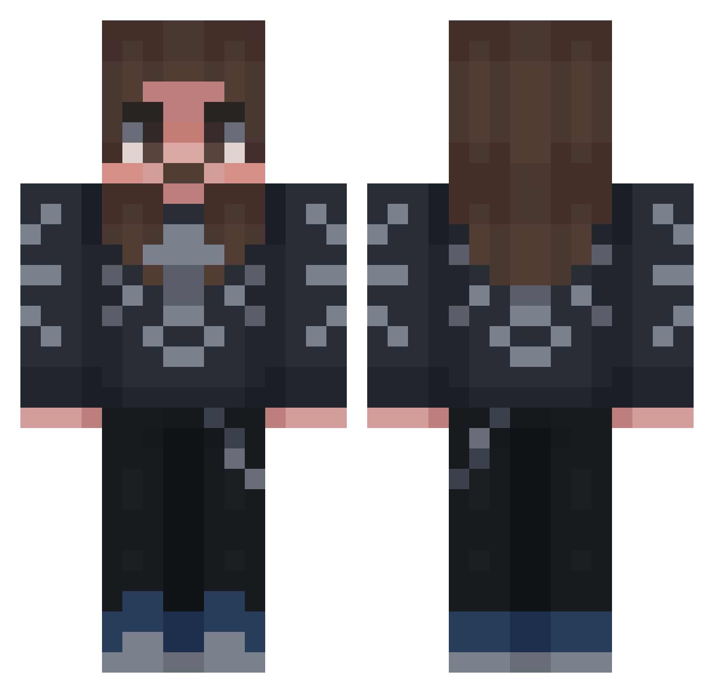 ADHT2001 Minecraft skin, front and back view