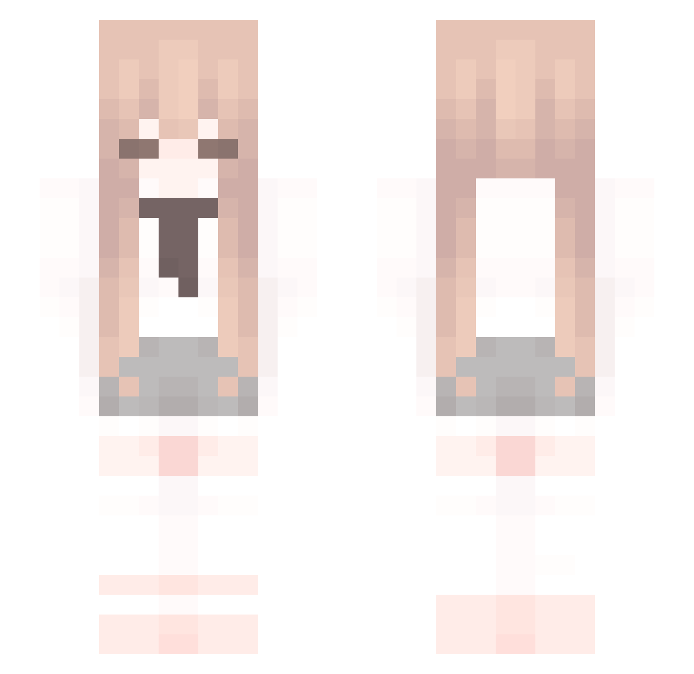 RedPanda2K11 Minecraft skin, front and back view