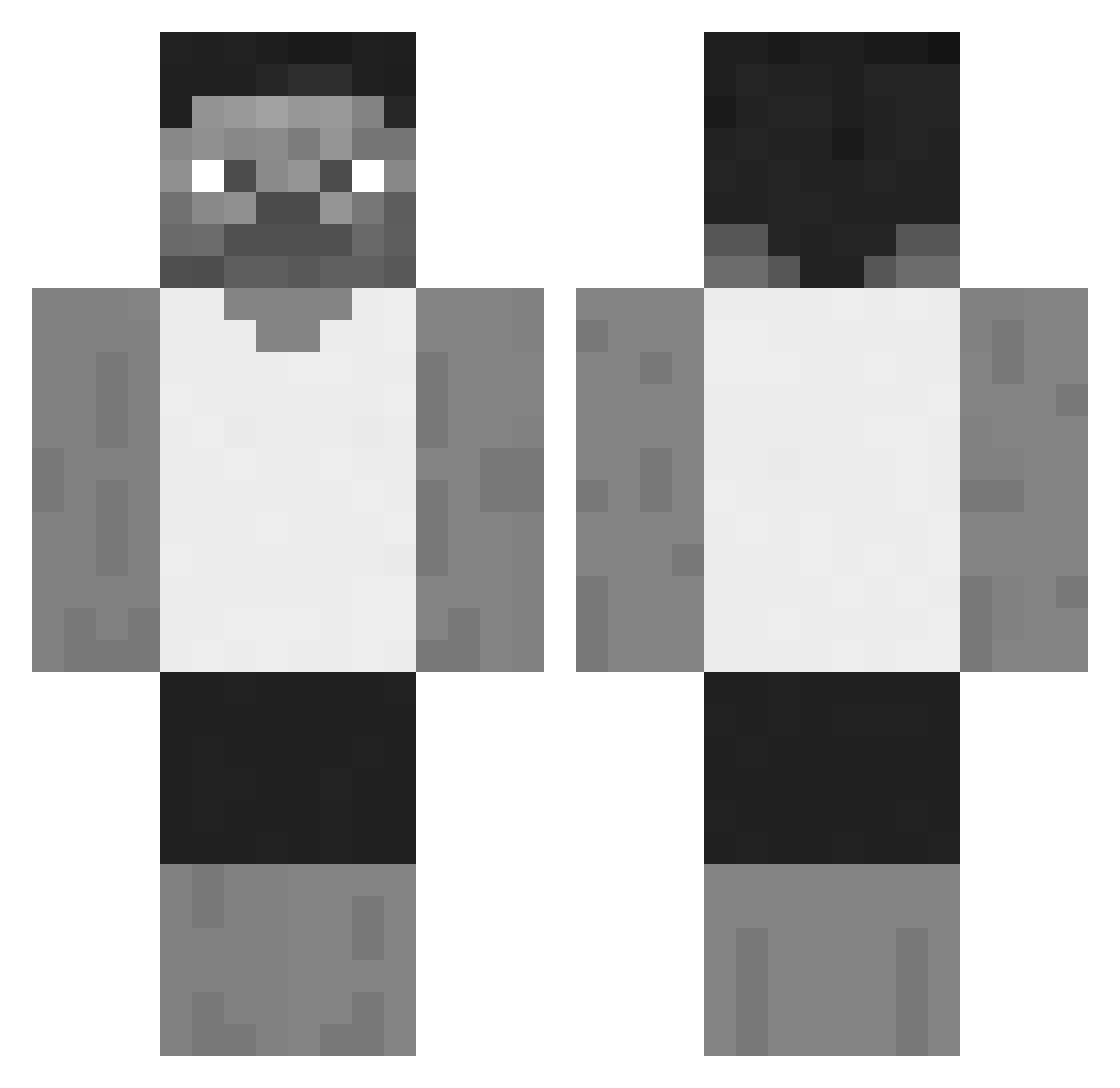 Ramensopper Minecraft skin, front and back view