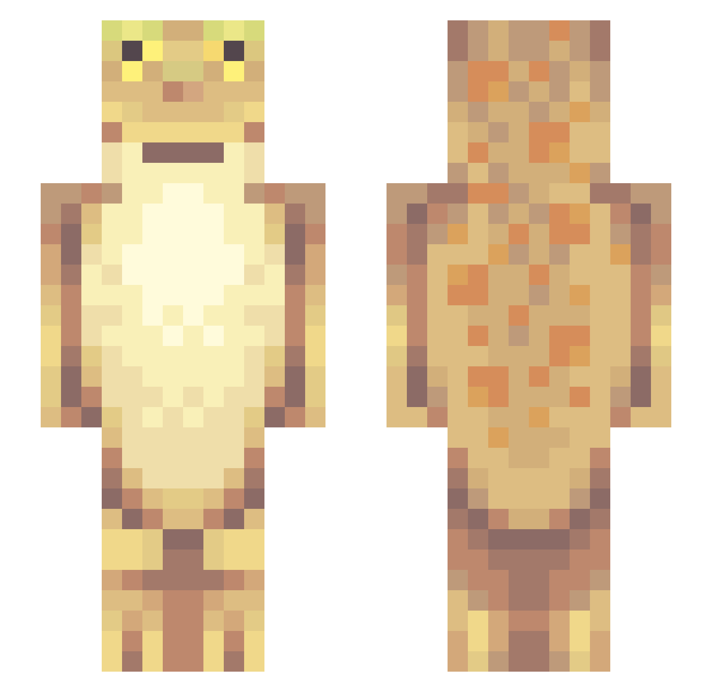 Ronzia Minecraft skin, front and back view