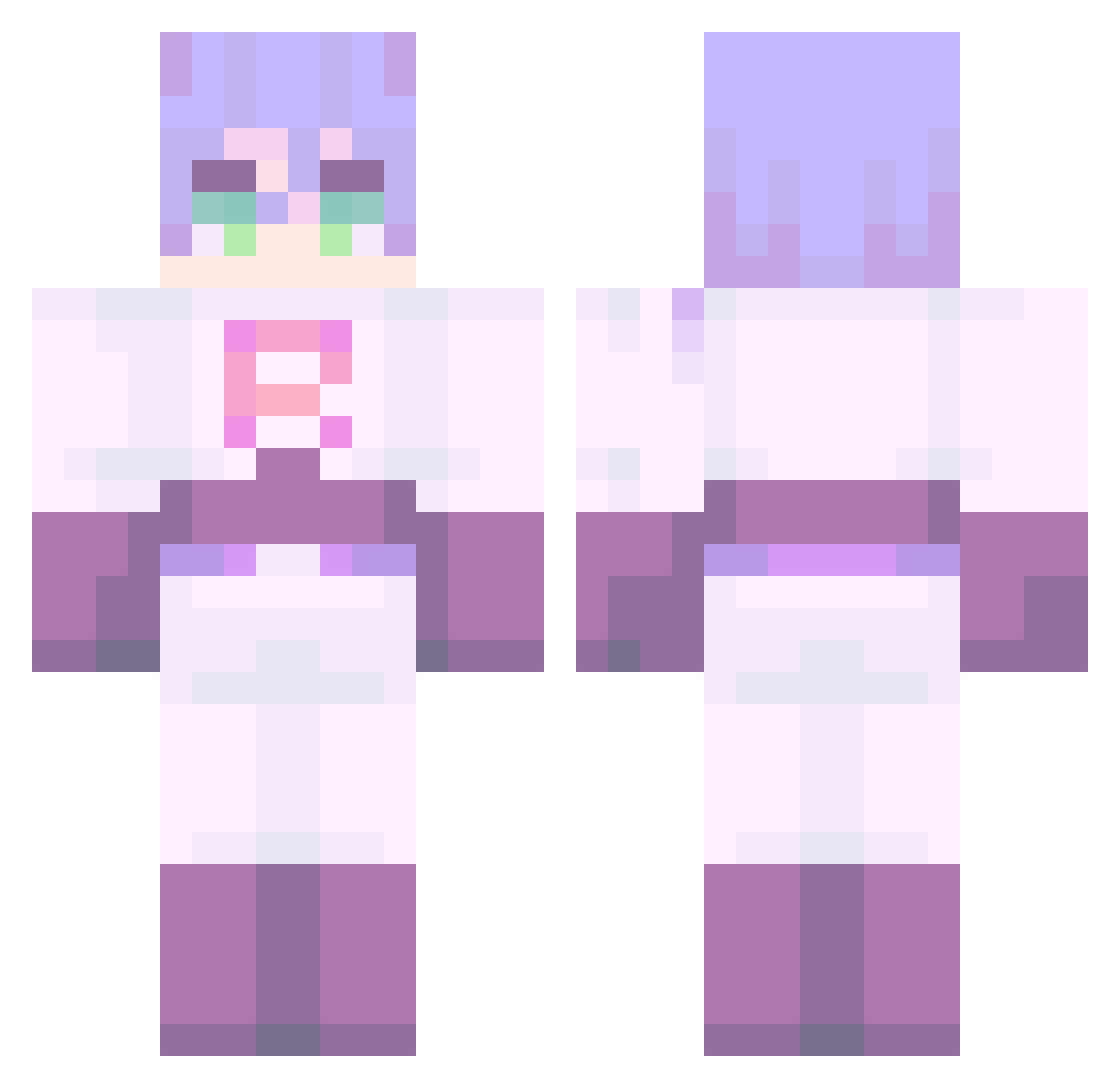 Canonfantasias Minecraft skin, front and back view