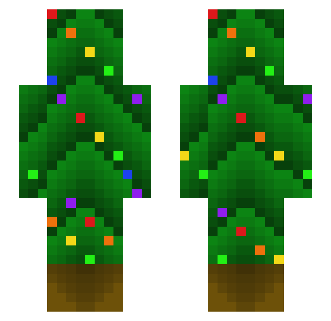 Charles_Banana Minecraft skin, front and back view
