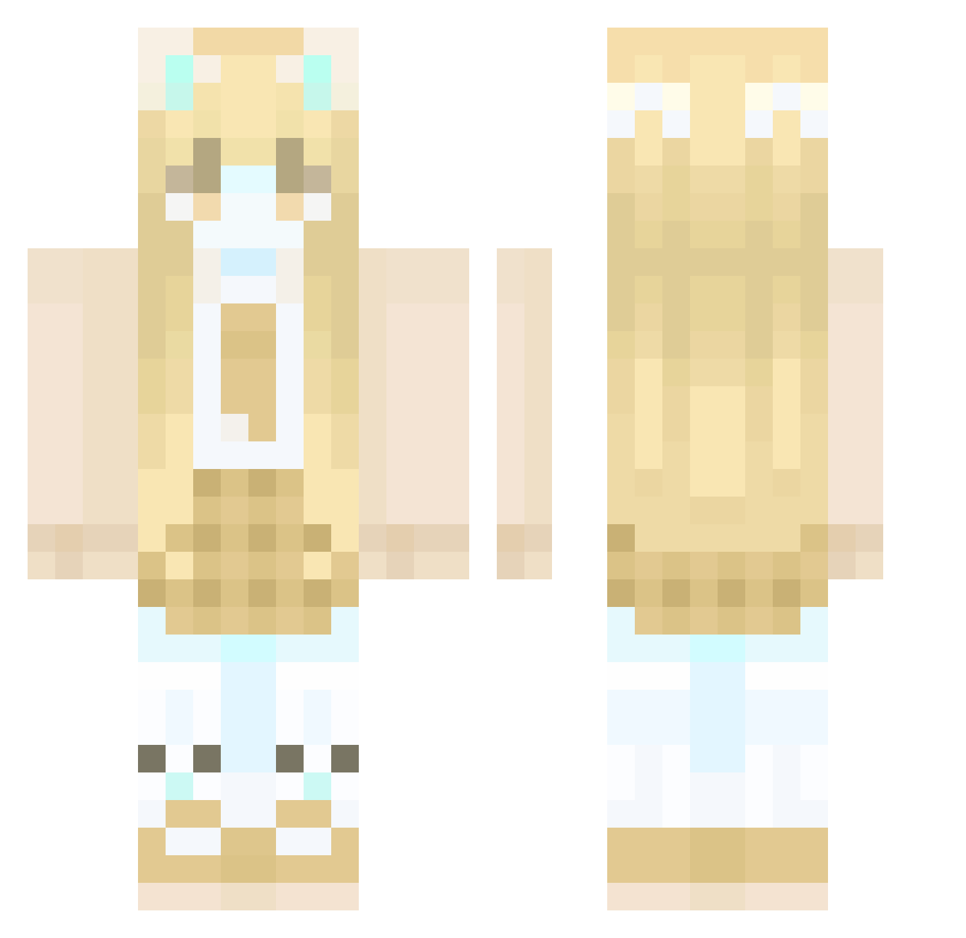 XiaoXin_Irma Minecraft skin, front and back view