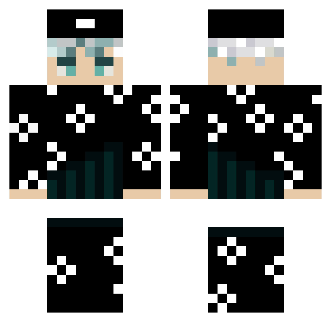 matisn Minecraft skin, front and back view