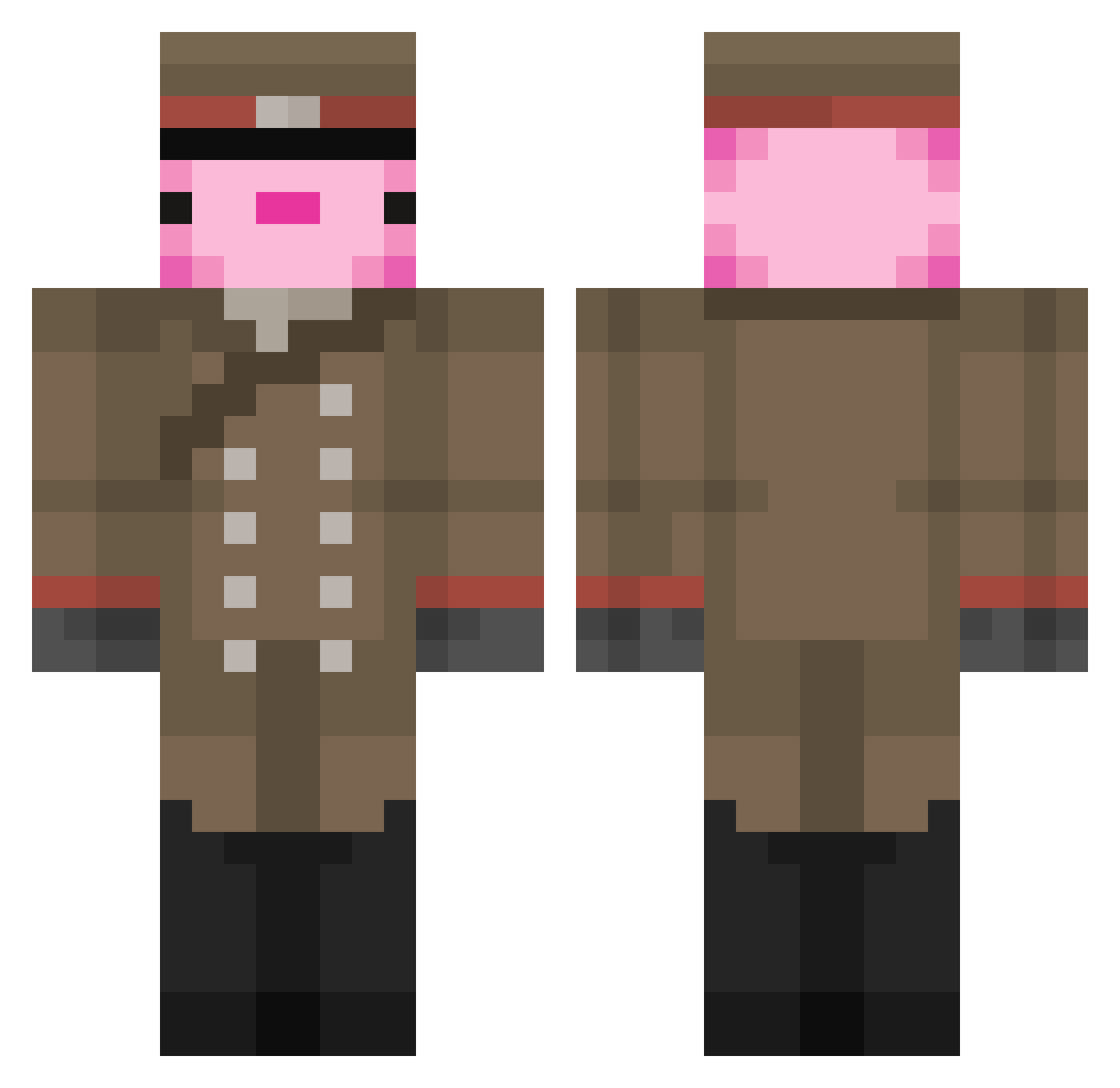 Gultar_223 Minecraft skin, front and back view