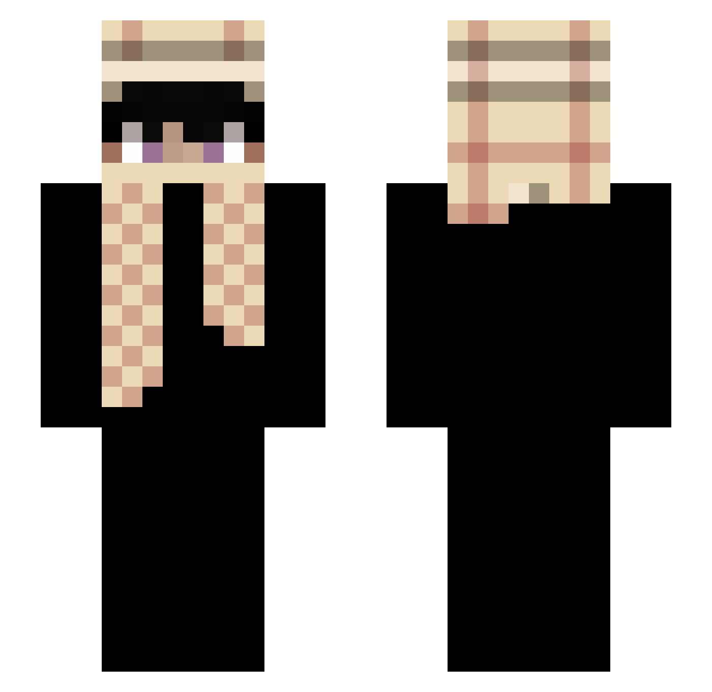 fullvvsice Minecraft skin, front and back view