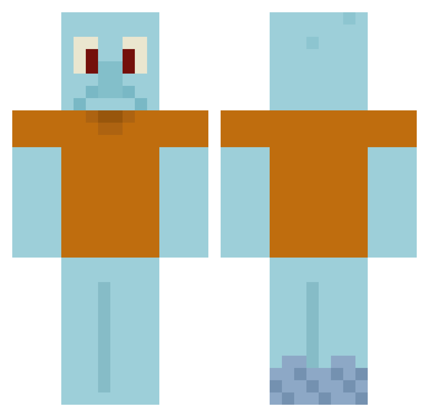 charlotte145 Minecraft skin, front and back view