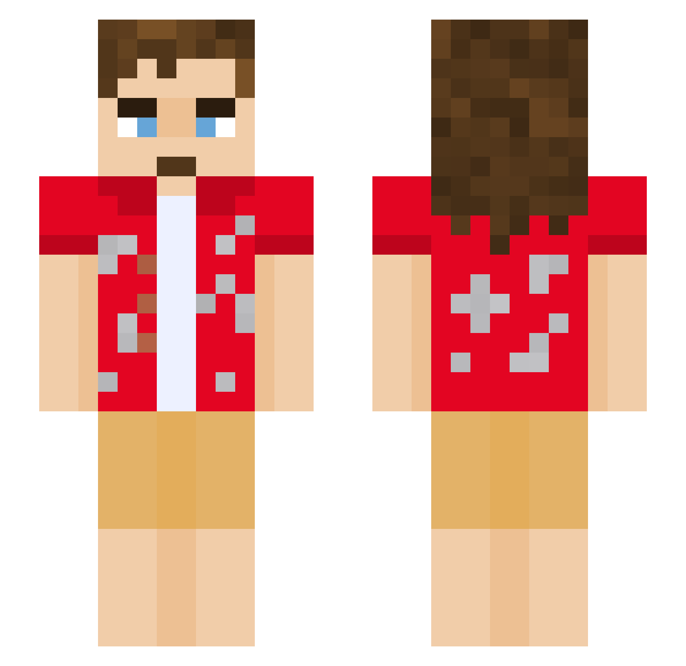 hungry__ Minecraft skin, front and back view