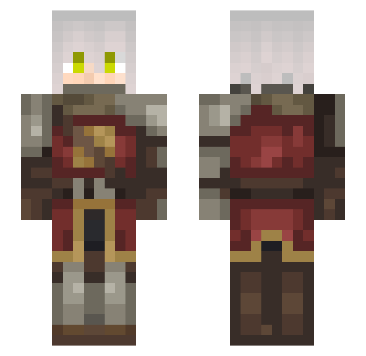 SrAluc4rd Minecraft skin, front and back view