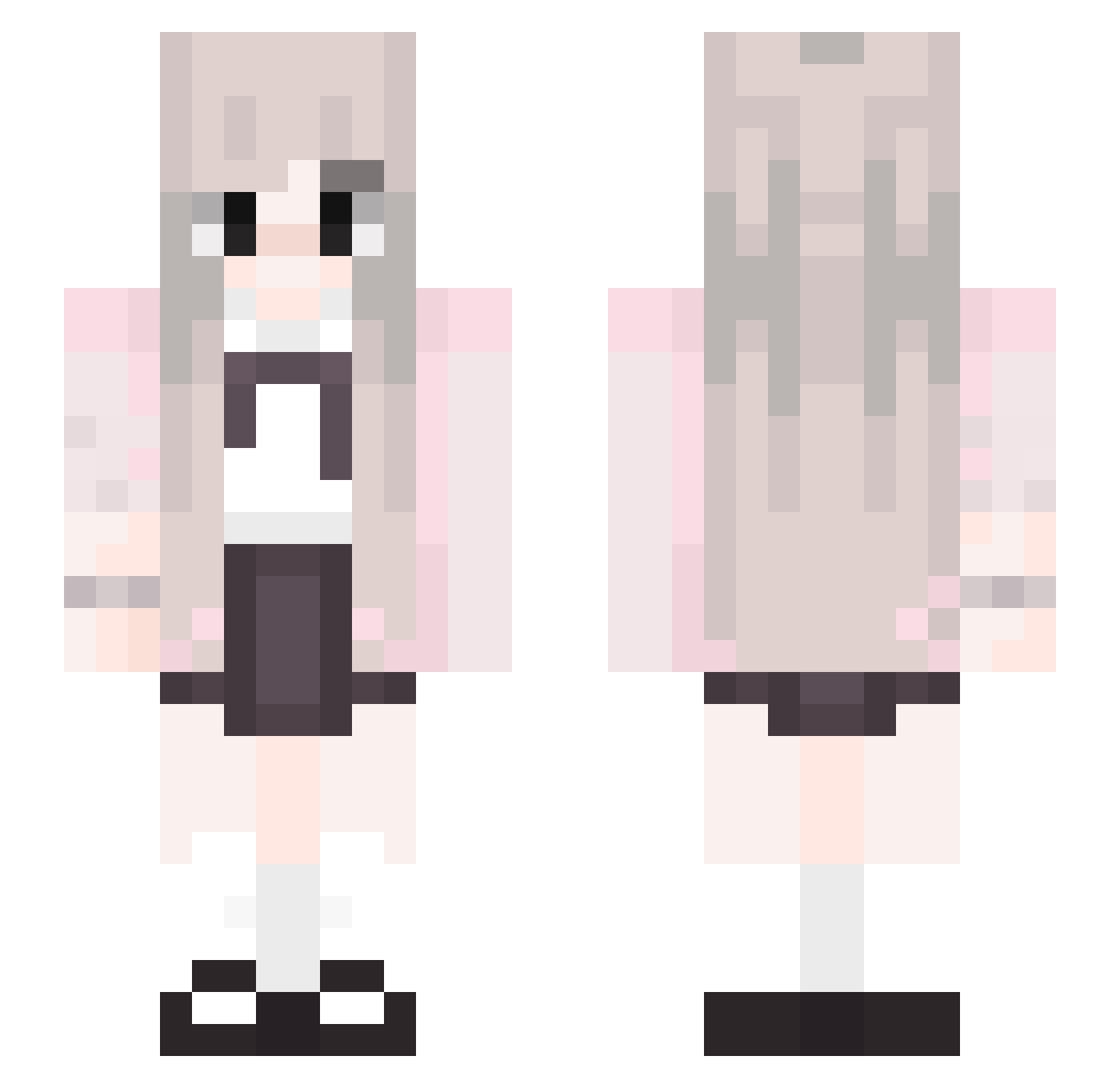 SoZzing Minecraft skin, front and back view