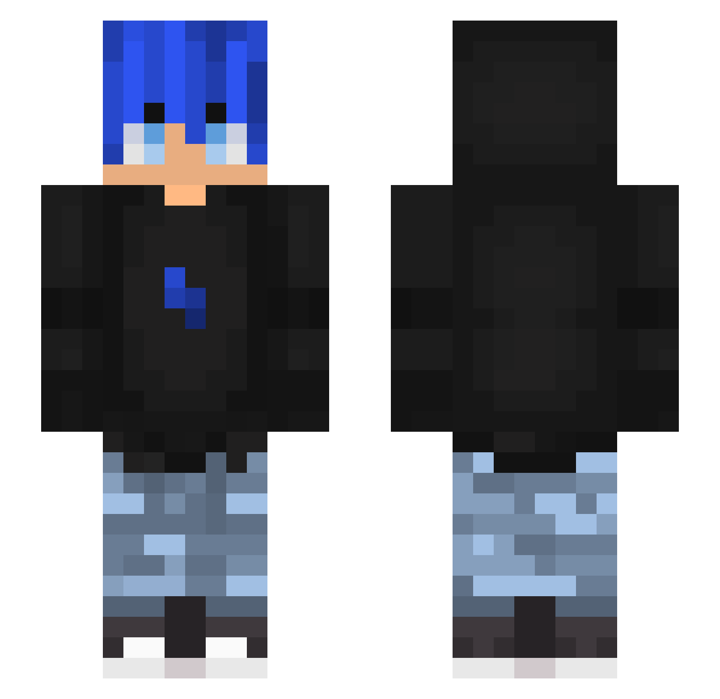 Fud0o0 Minecraft skin, front and back view