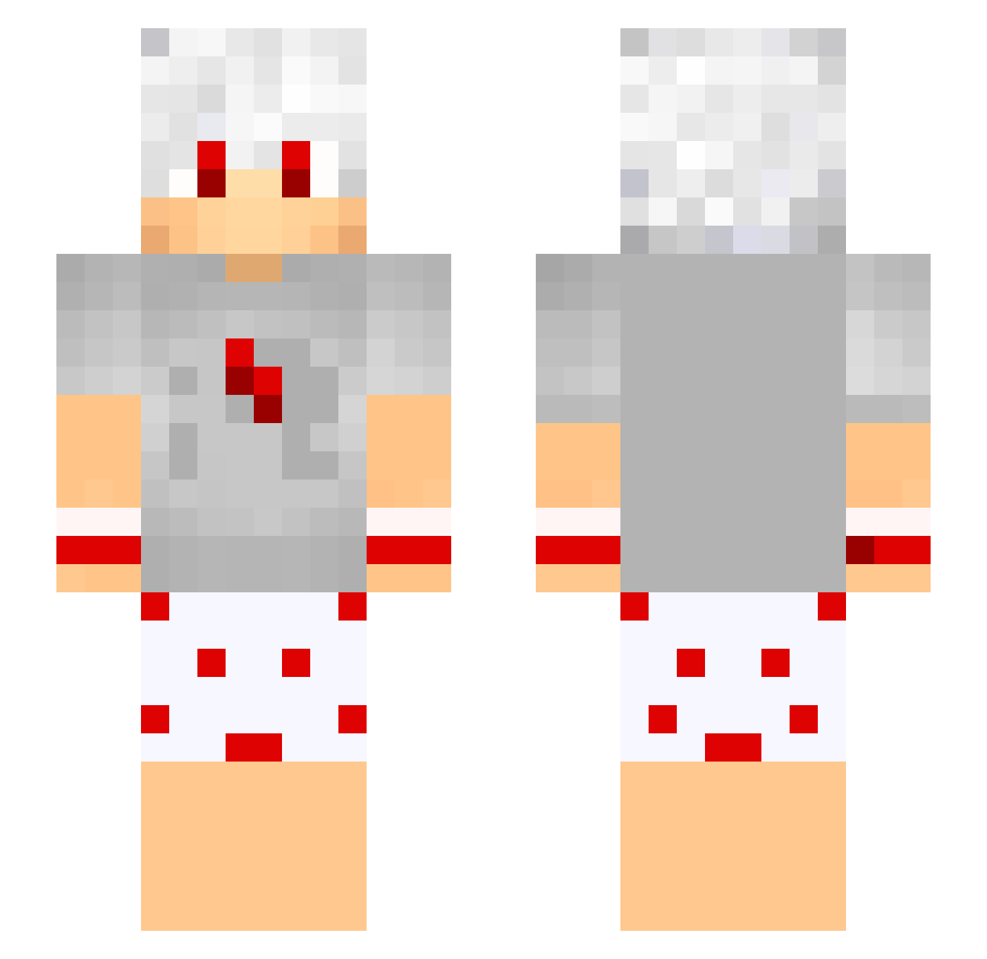 Santicabral Minecraft skin, front and back view