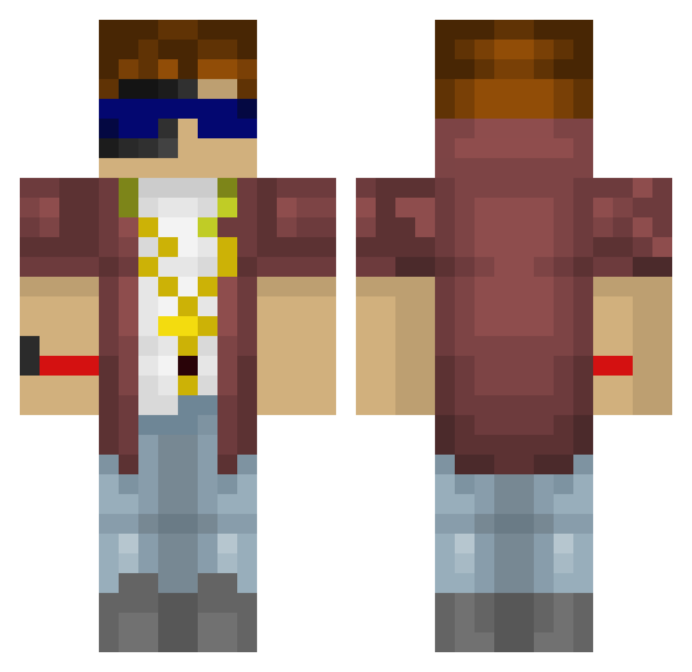 SamuSamu17 Minecraft skin, front and back view