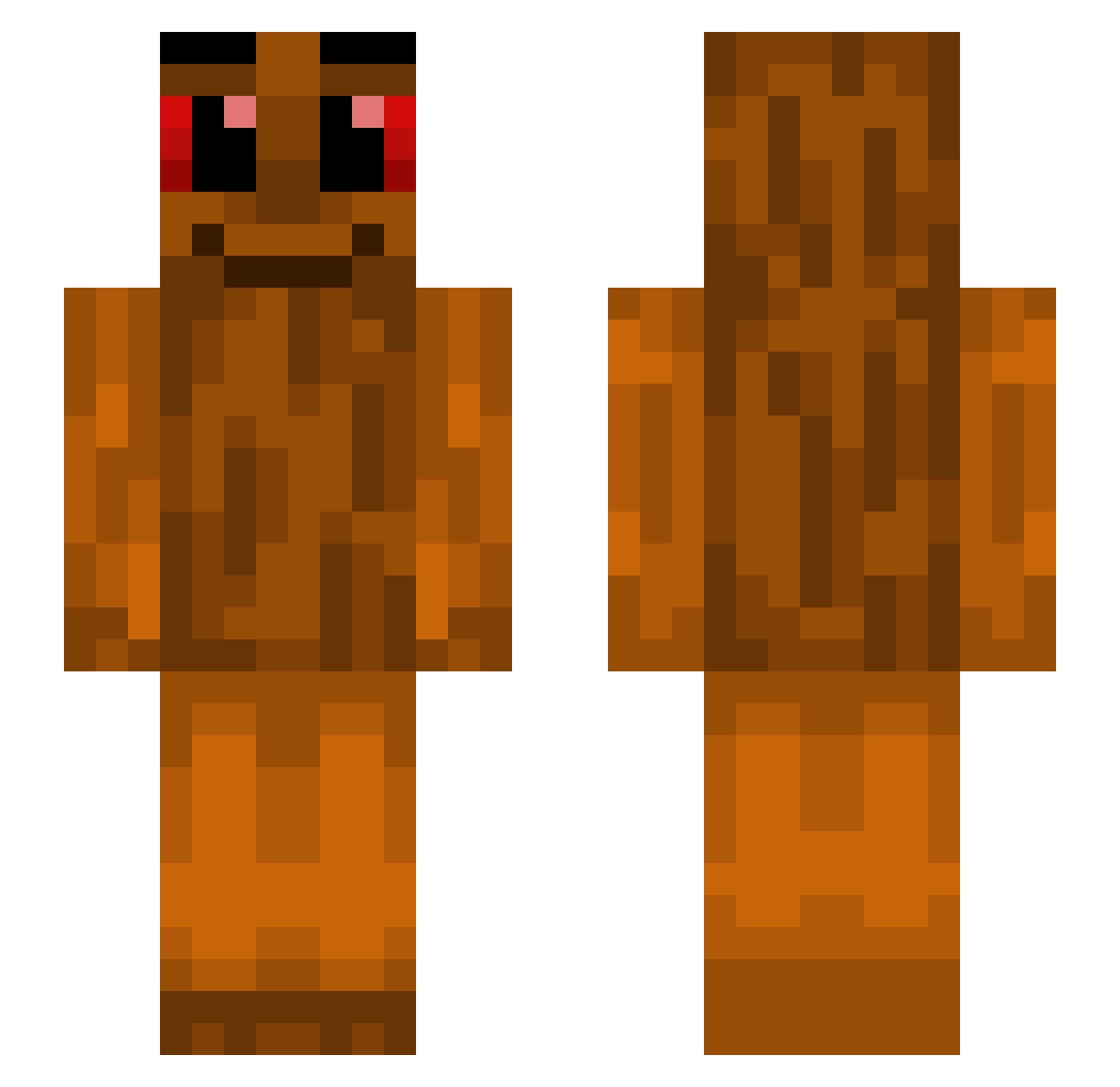 JoseIsHim Minecraft skin, front and back view
