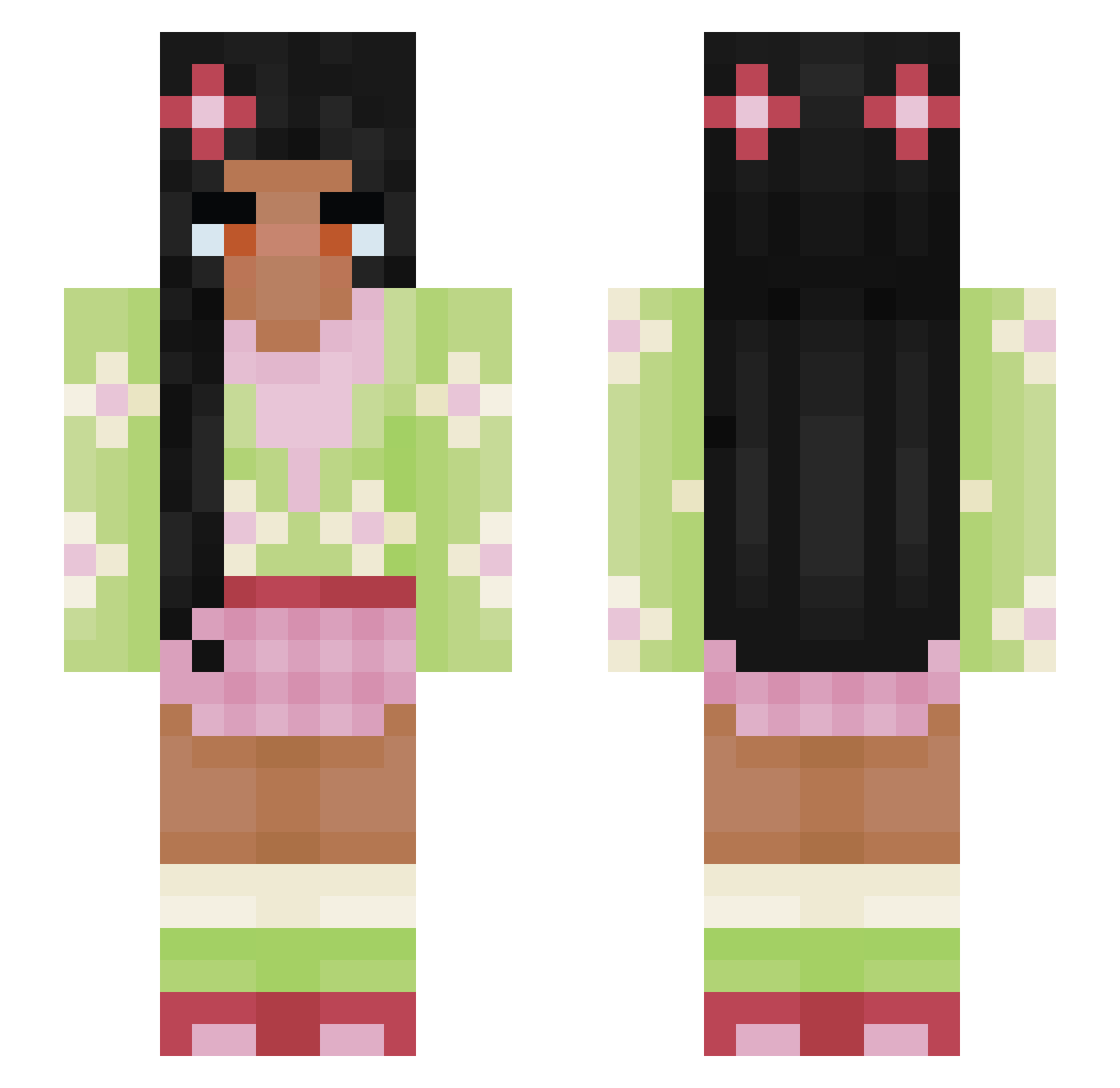 gamergirlsteph1 Minecraft skin, front and back view