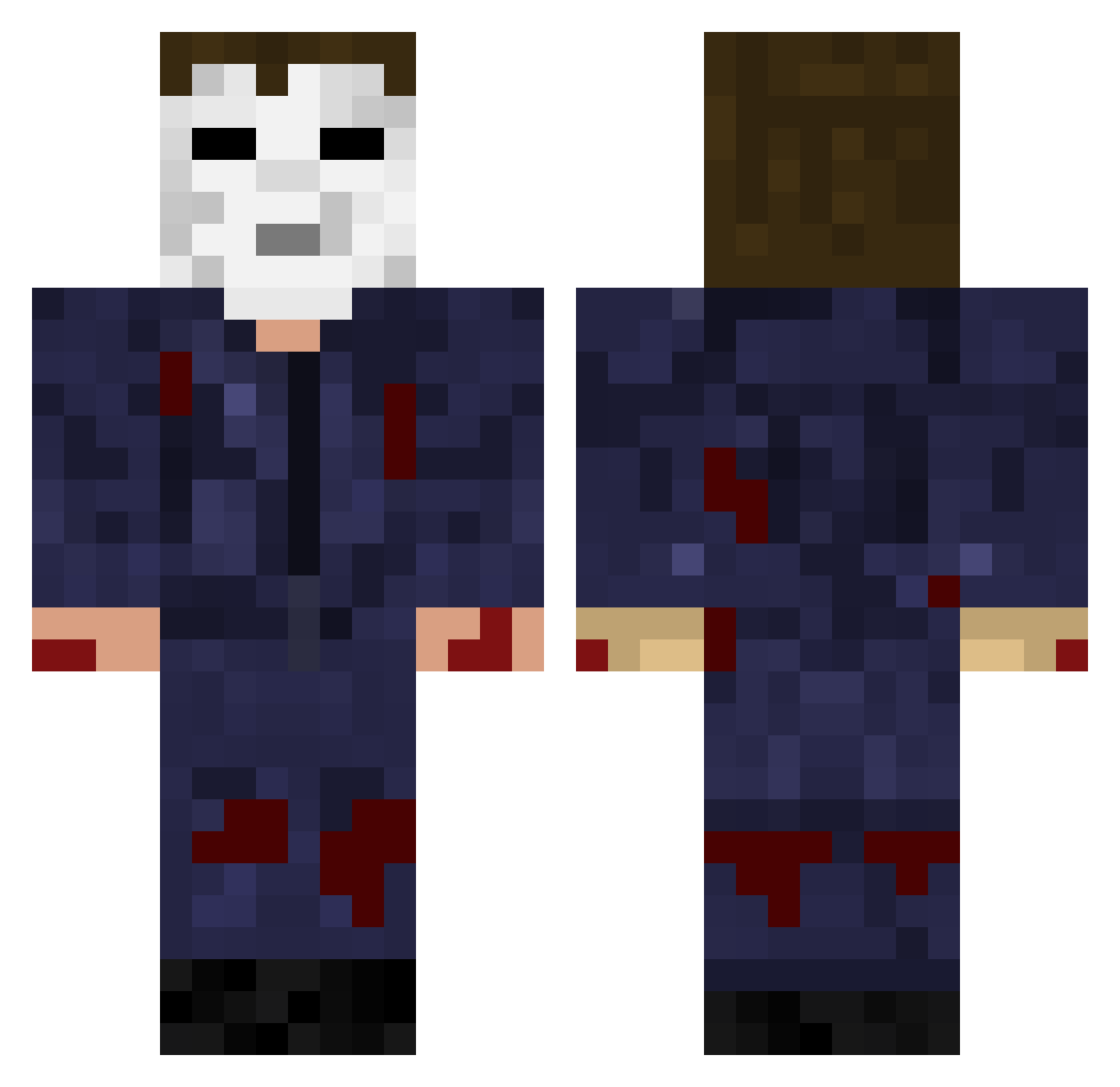 MiniHaze Minecraft skin, front and back view