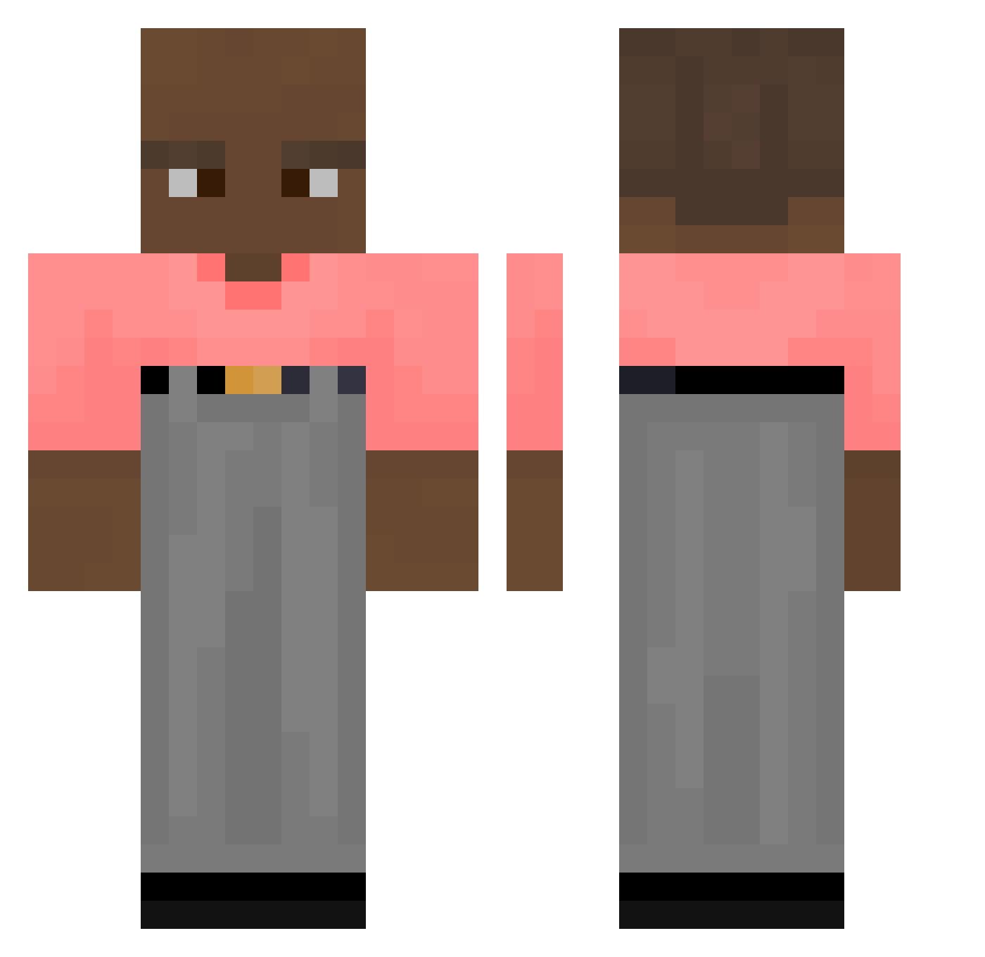 Tallyas Minecraft skin, front and back view