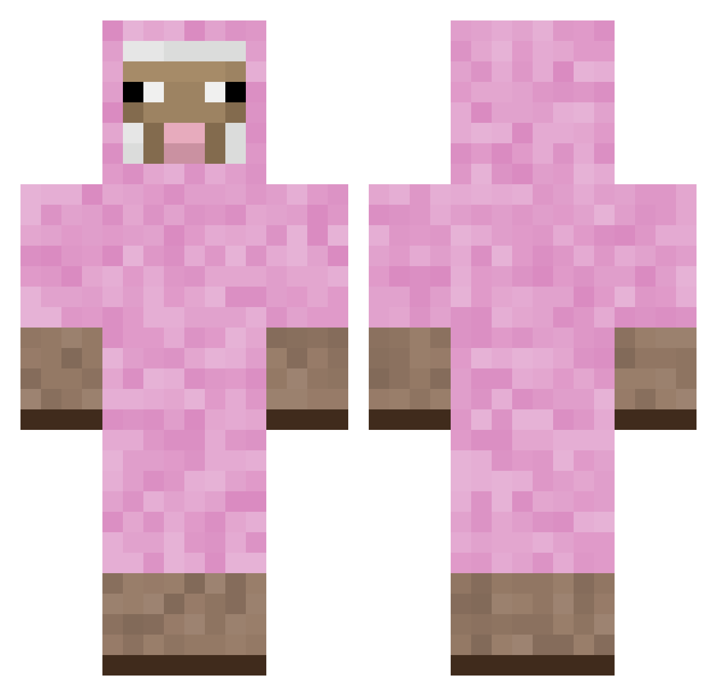 Chovy8884844 Minecraft skin, front and back view