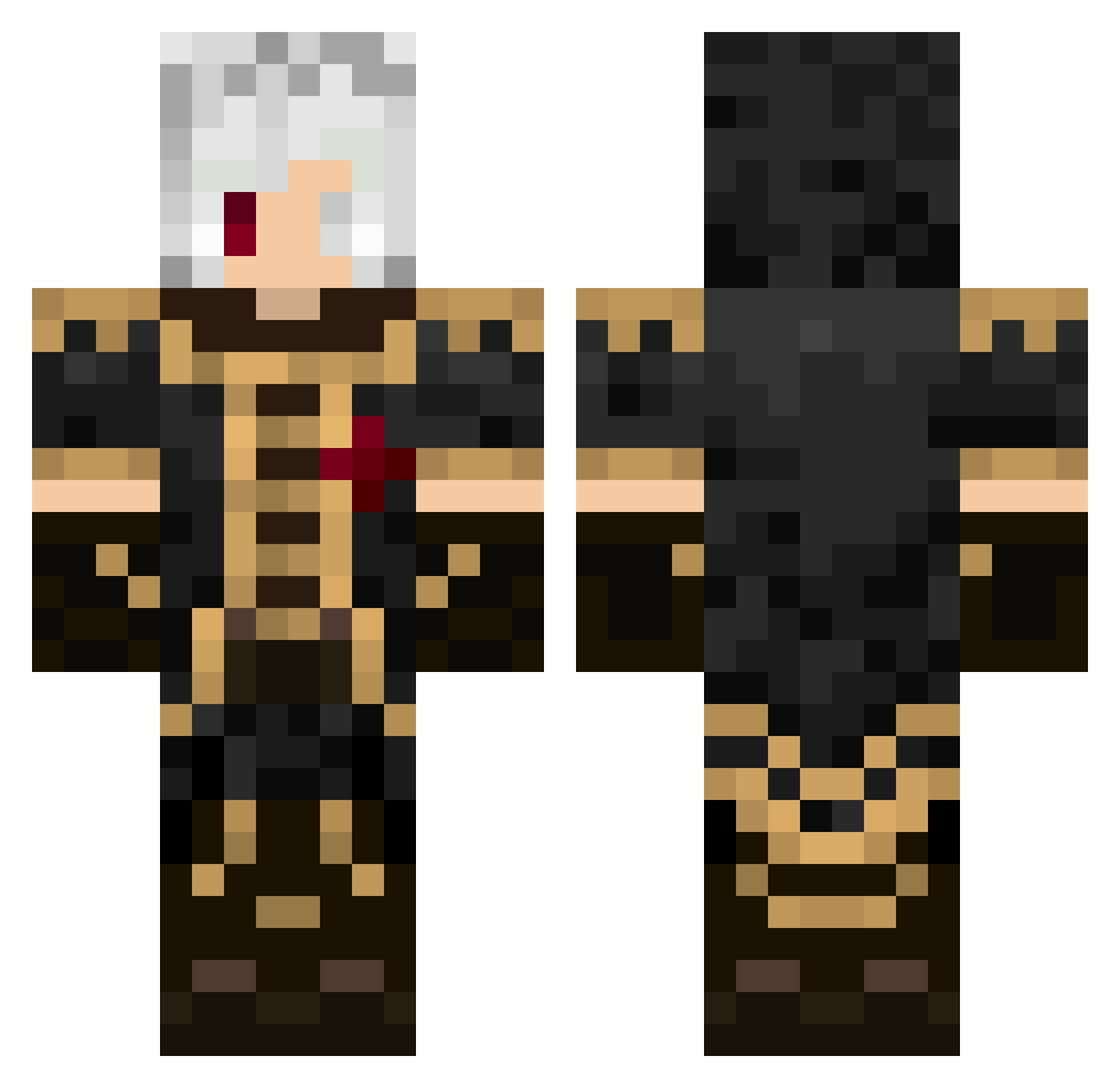 Alec_Nul Minecraft skin, front and back view