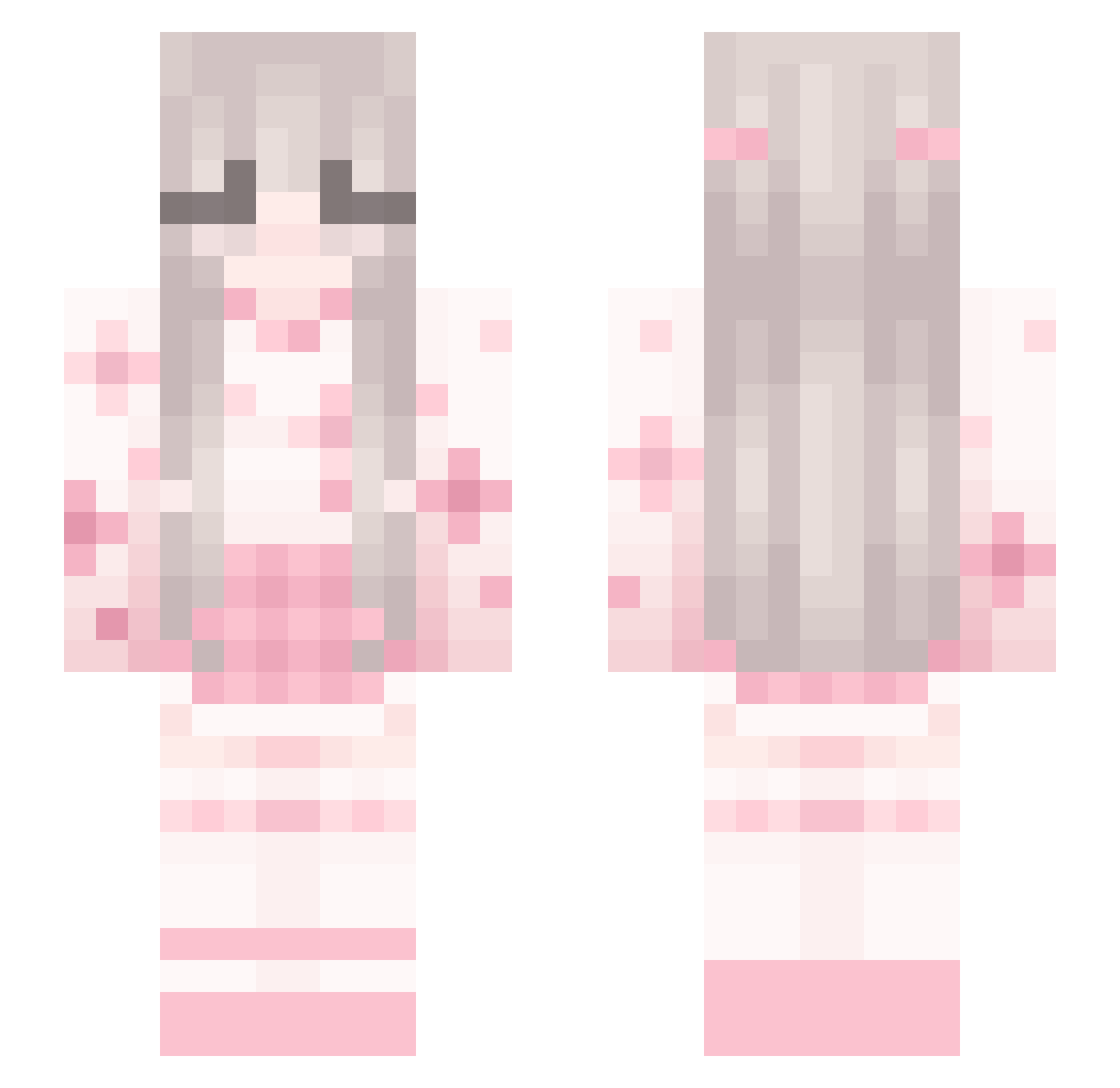 yoursunshine Minecraft skin, front and back view