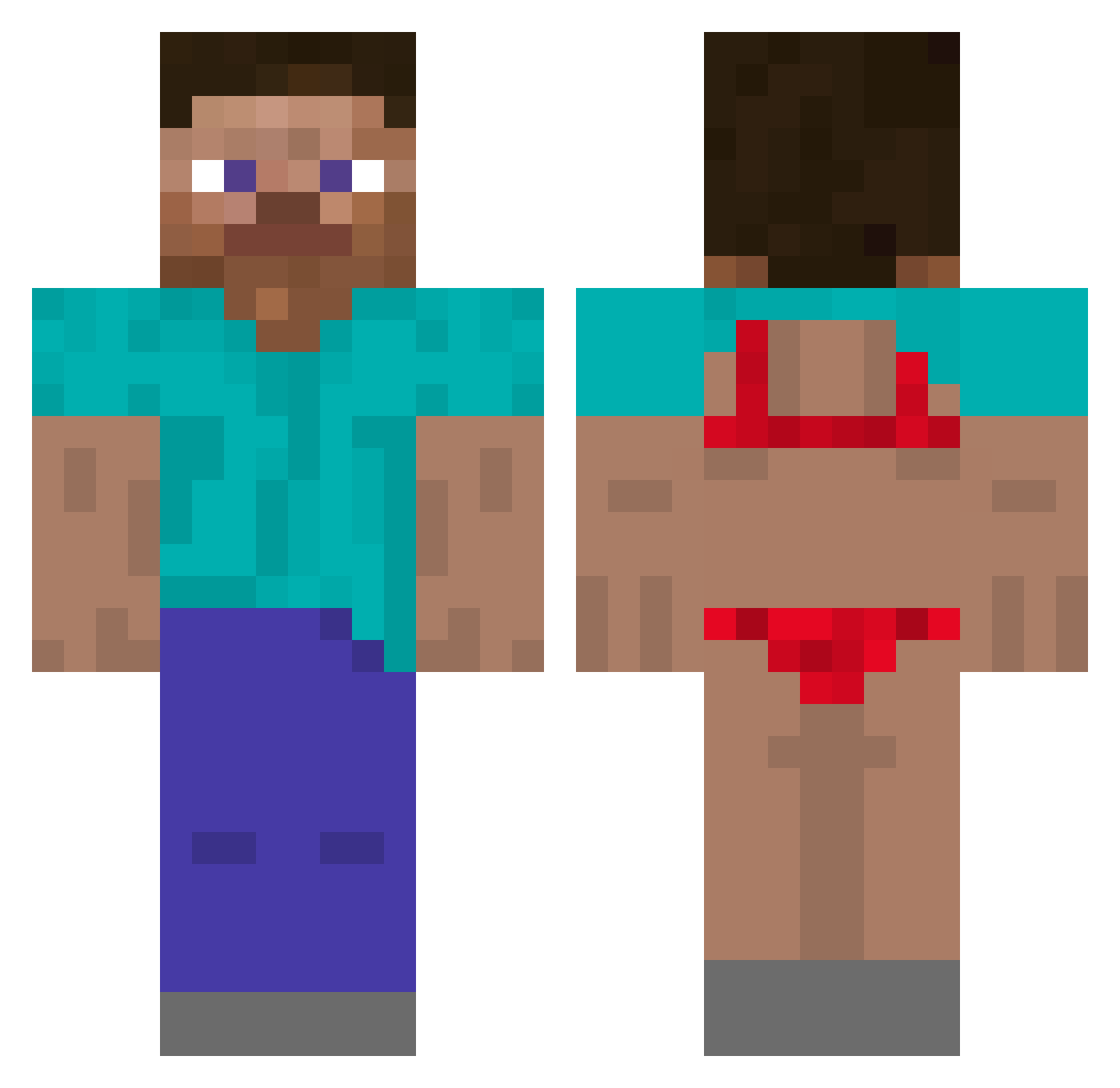 vail01 Minecraft skin, front and back view