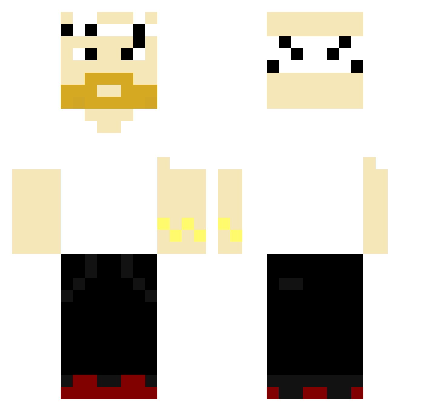 Tobias440 Minecraft skin, front and back view