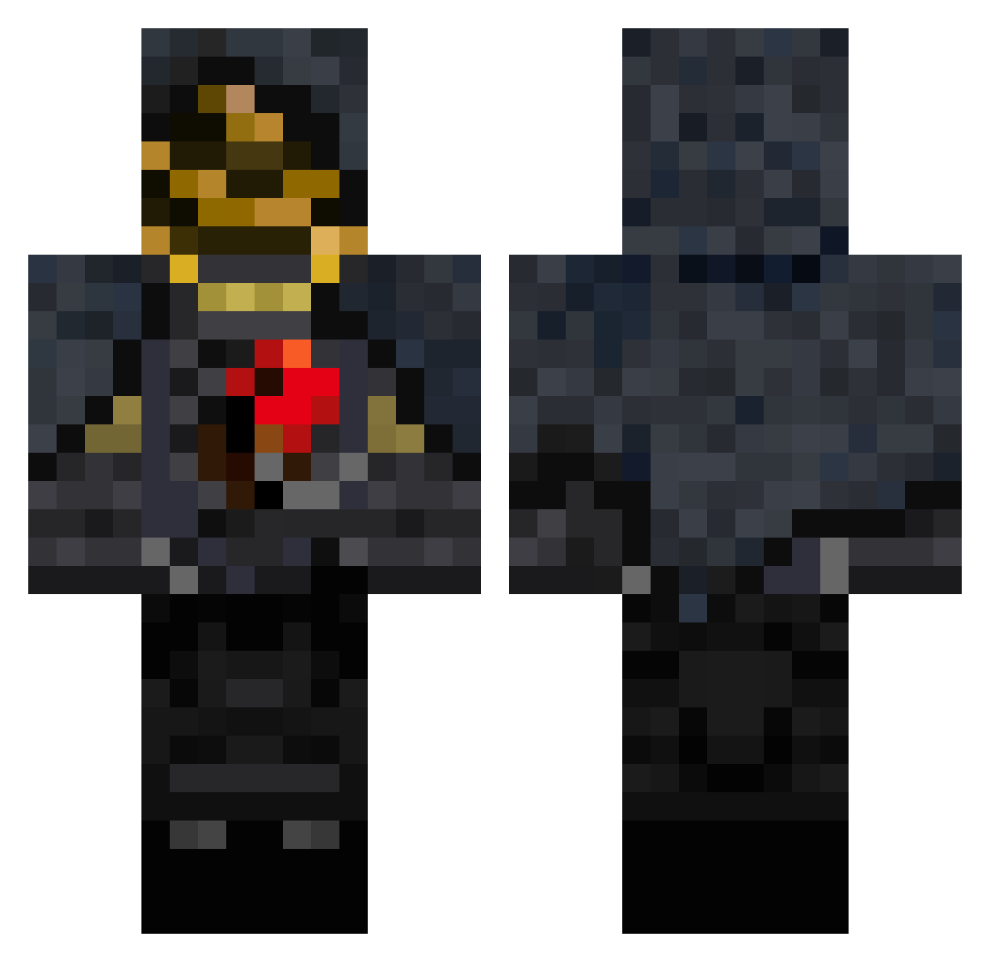 FoolishPlague72 Minecraft skin, front and back view