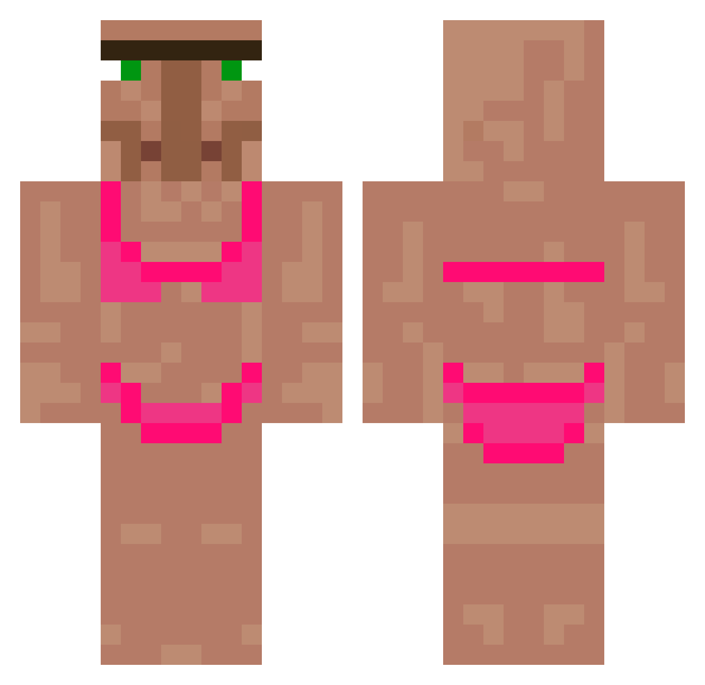 spicylev Minecraft skin, front and back view