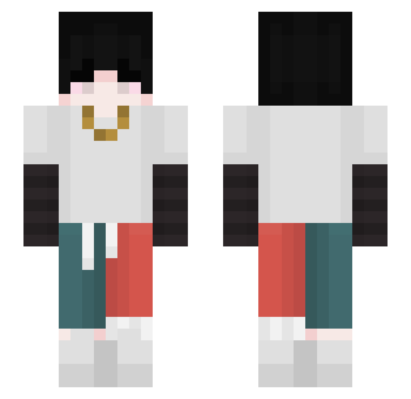 yomadacringe Minecraft skin, front and back view