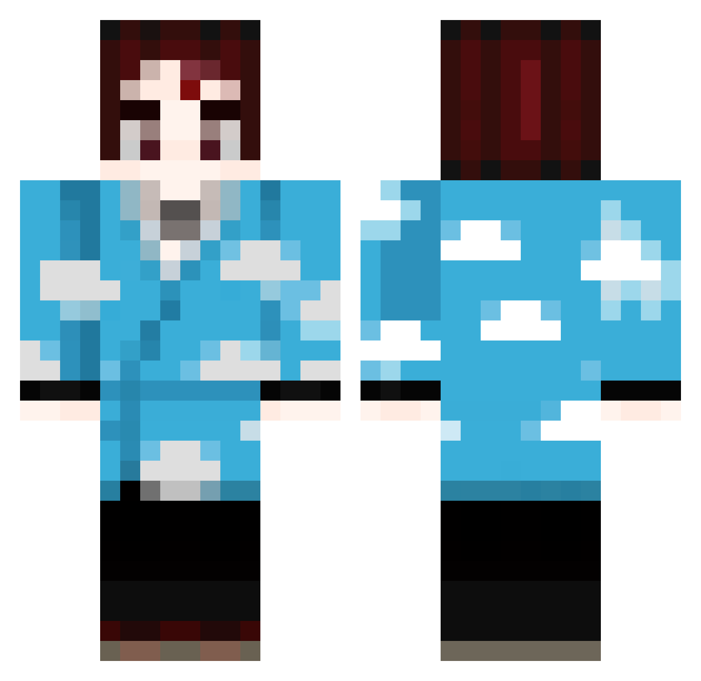 ntsfelipe Minecraft skin, front and back view