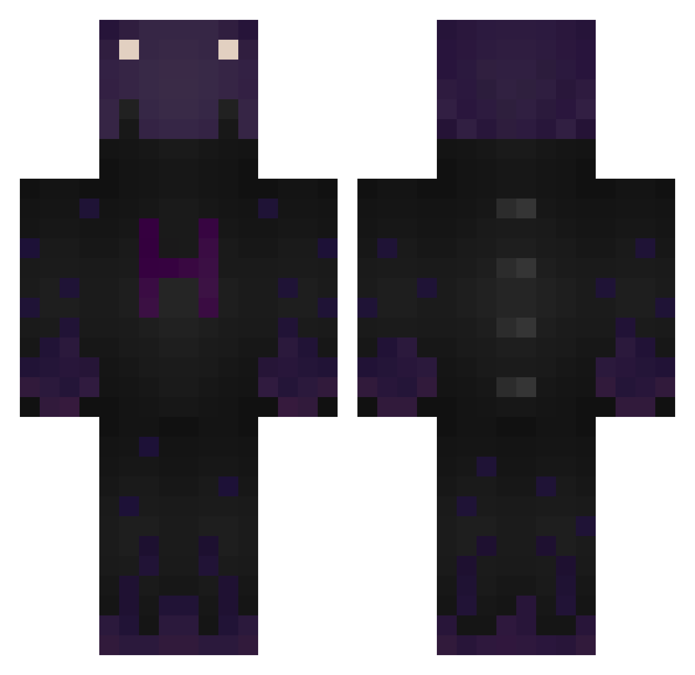 Hyless__ Minecraft skin, front and back view