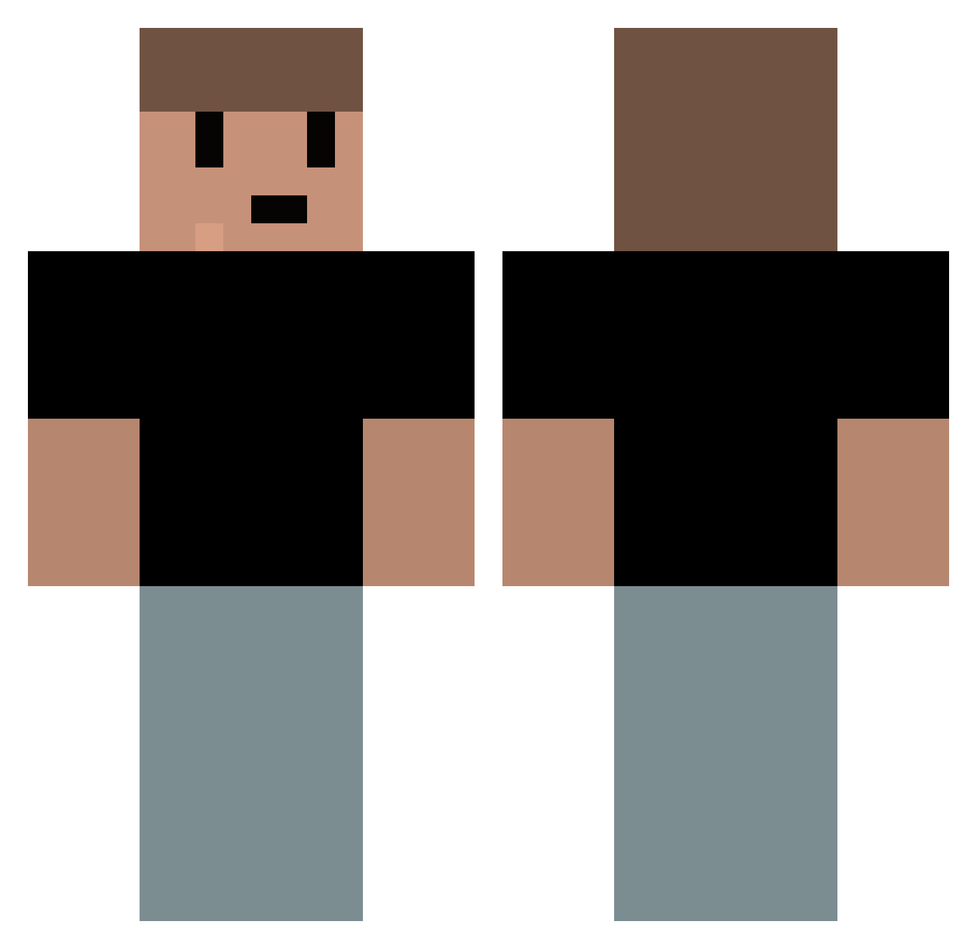 yohesu Minecraft skin, front and back view