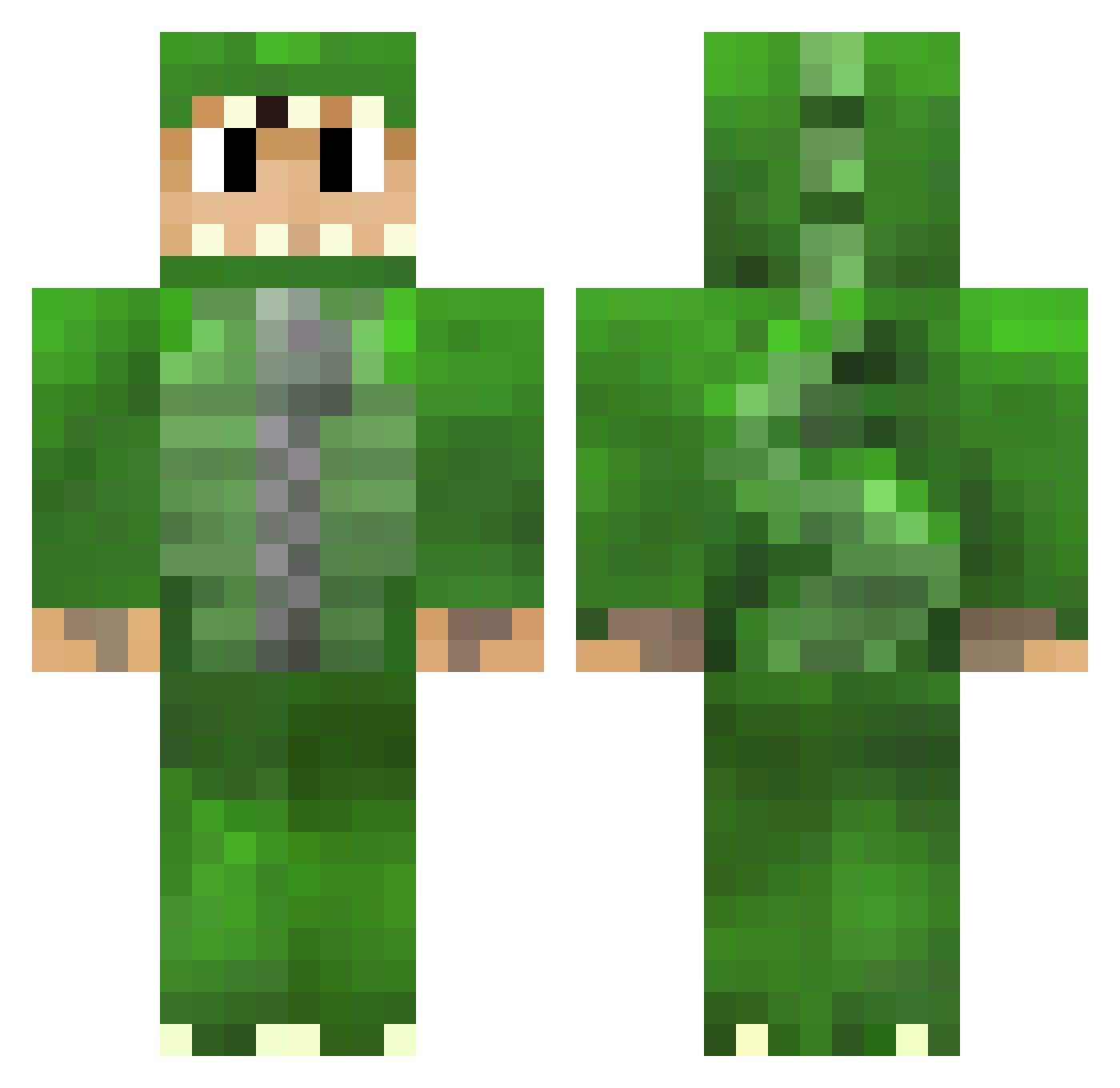soggypineapple1 Minecraft skin, front and back view