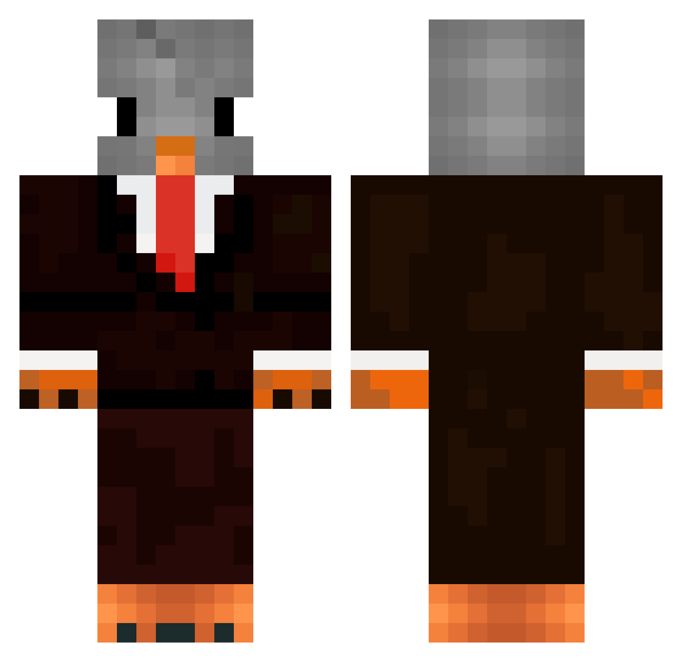 Sad_Steph Minecraft skin, front and back view