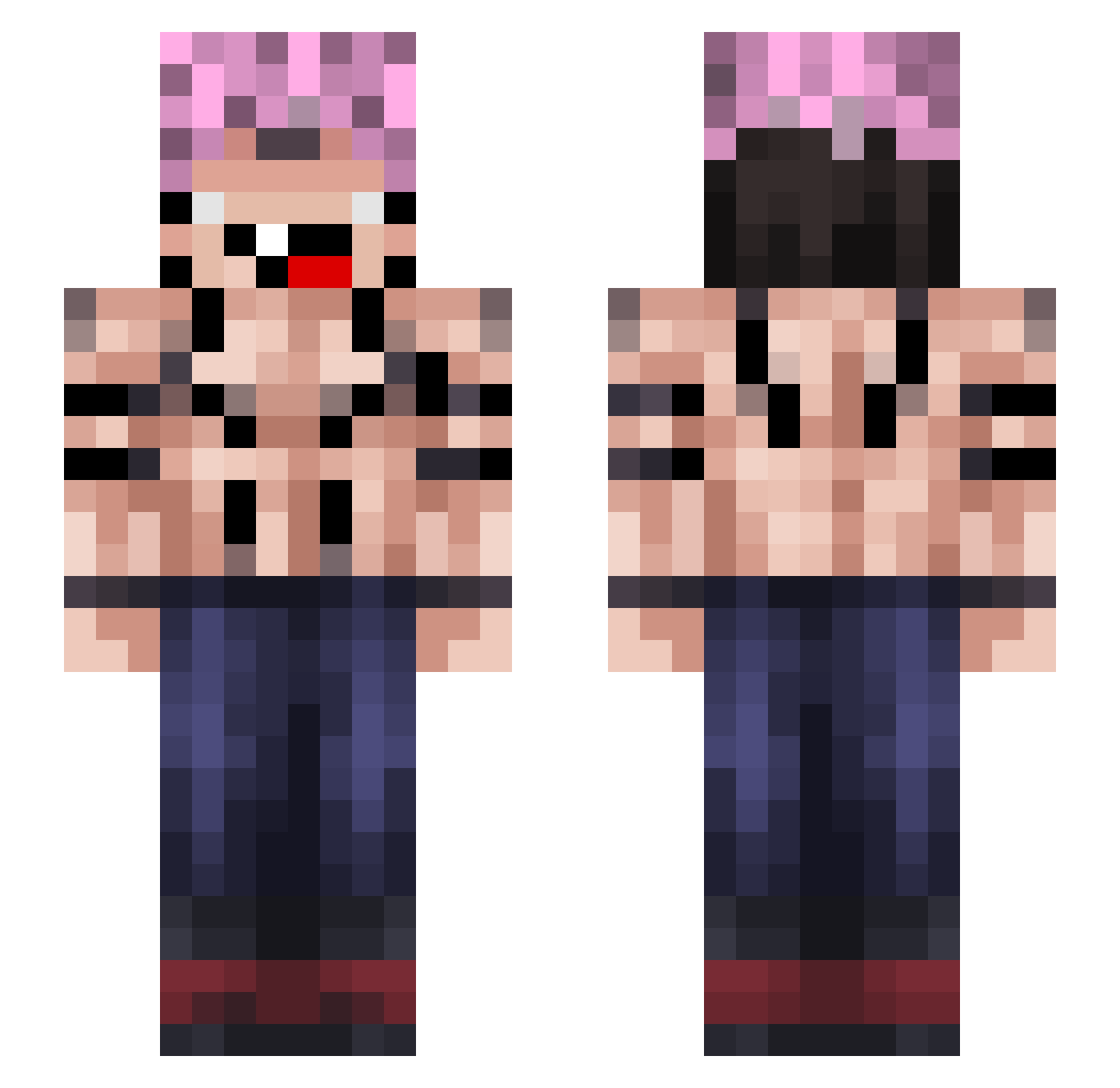 TheDarkAngel2013 Minecraft skin, front and back view