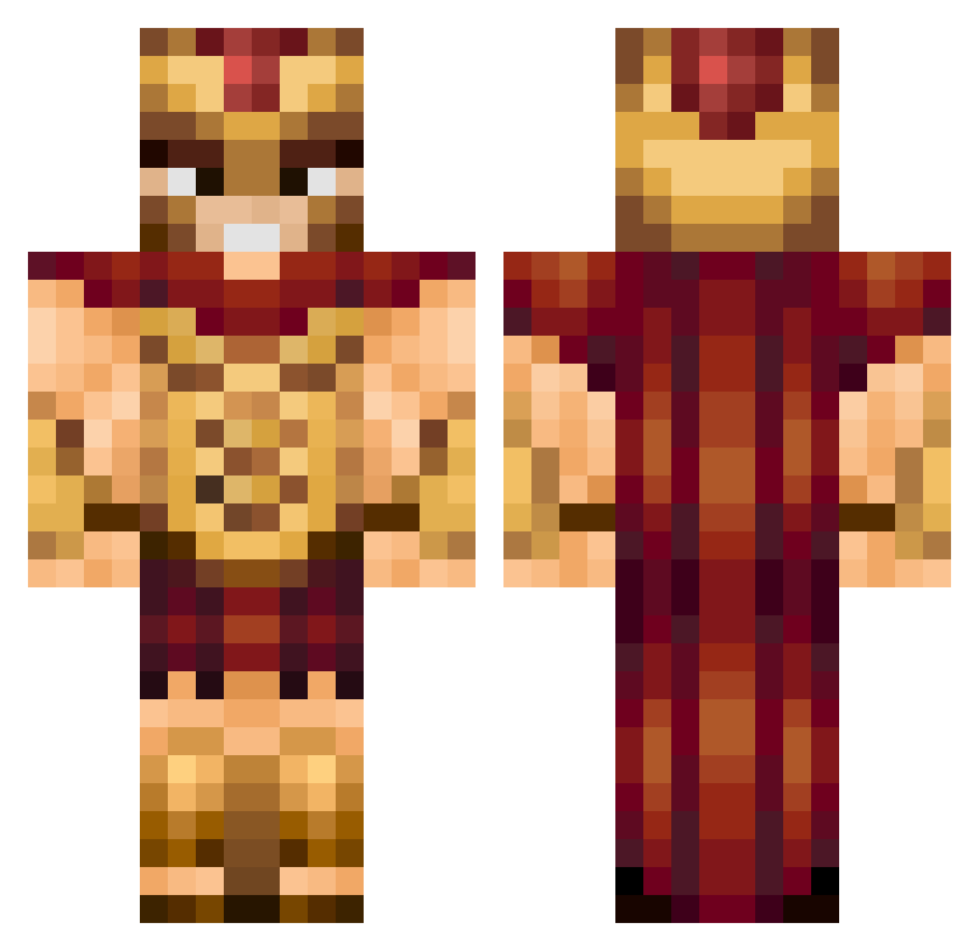 222lukha Minecraft skin, front and back view