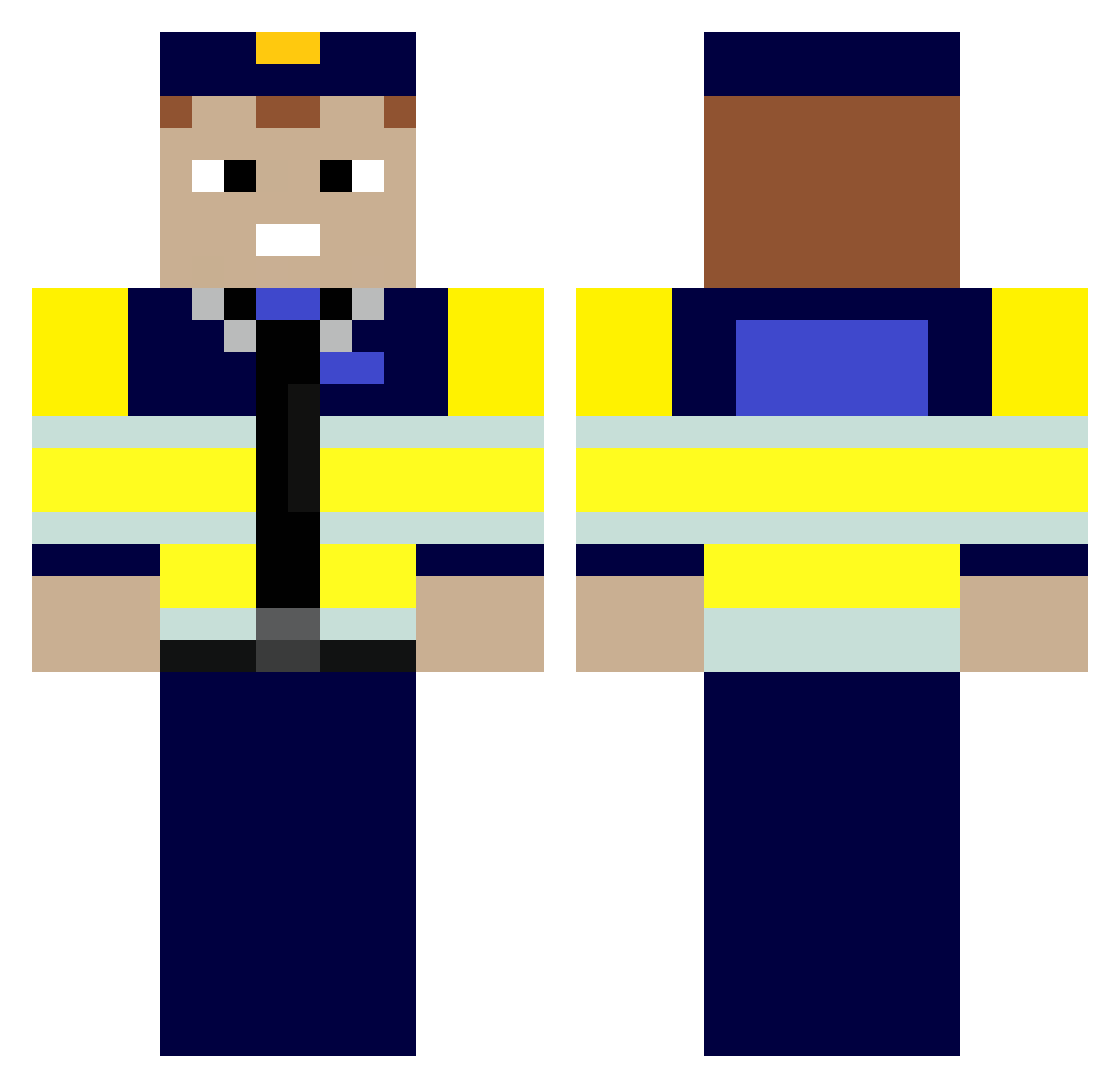 MrSark980 Minecraft skin, front and back view