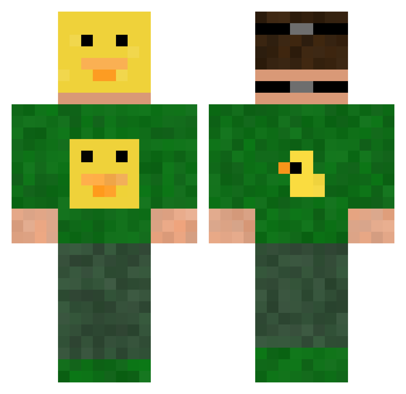 _Captain_Magma_ Minecraft skin, front and back view
