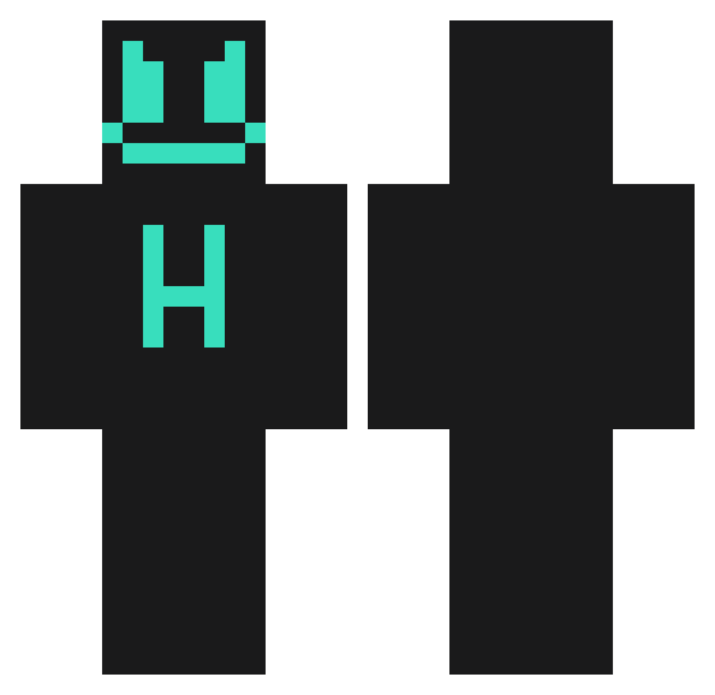hibh Minecraft skin, front and back view