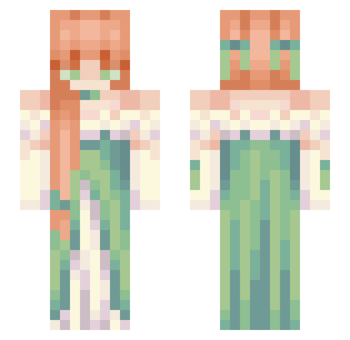 ZM4C Minecraft skin, front and back view